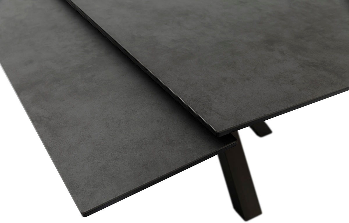 MCA furniture Esstisch »PALLINI Auszugstisch 90-150 cm«, (Einzelstück), Keramik,Metall,Längsseitenauszug,ausziehbar,Tischplatte 13 mm