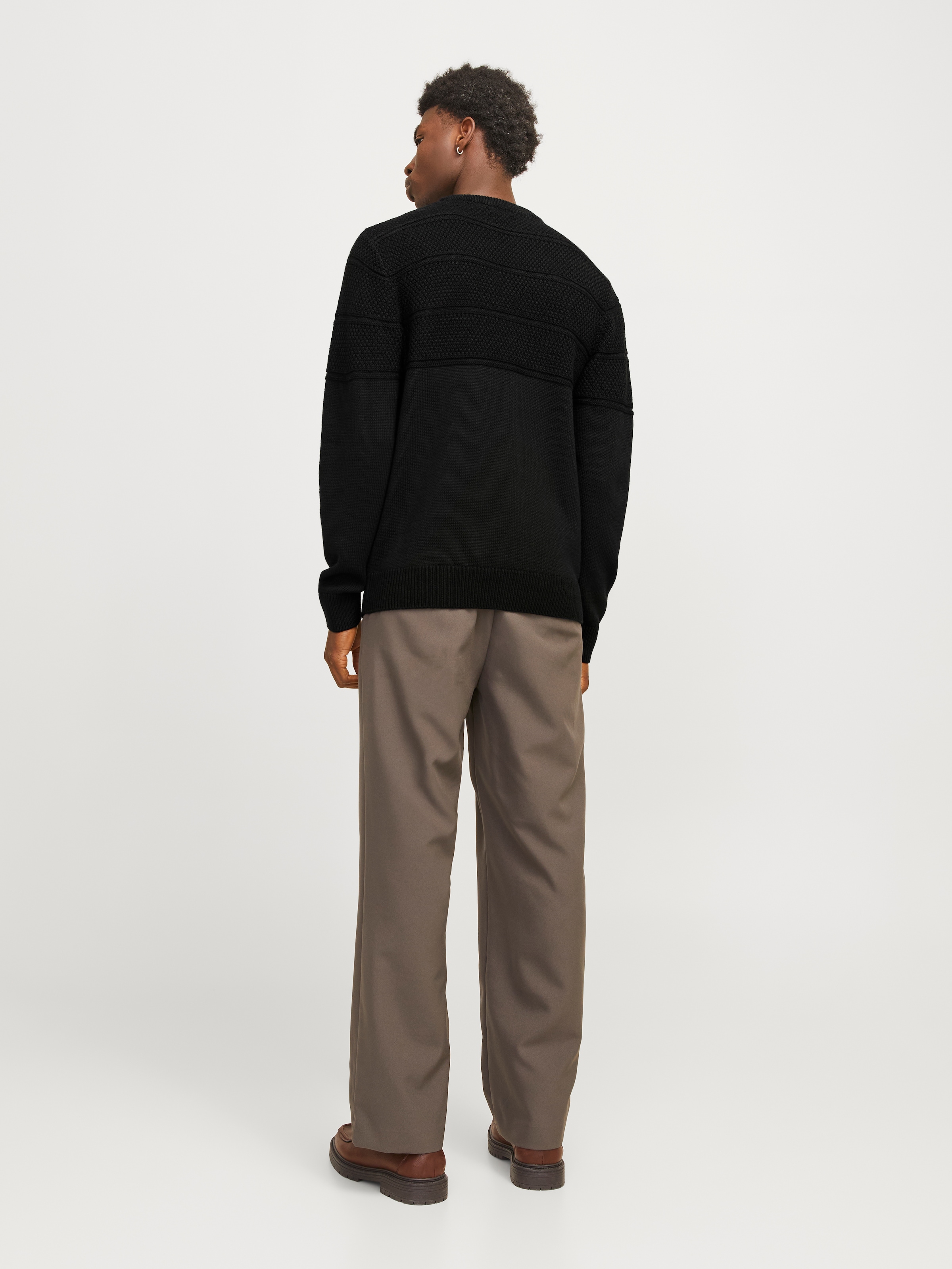 Jack & Jones Rundhalspullover »JJJERRY KNIT CREW NECK AW24«, mit Struktur