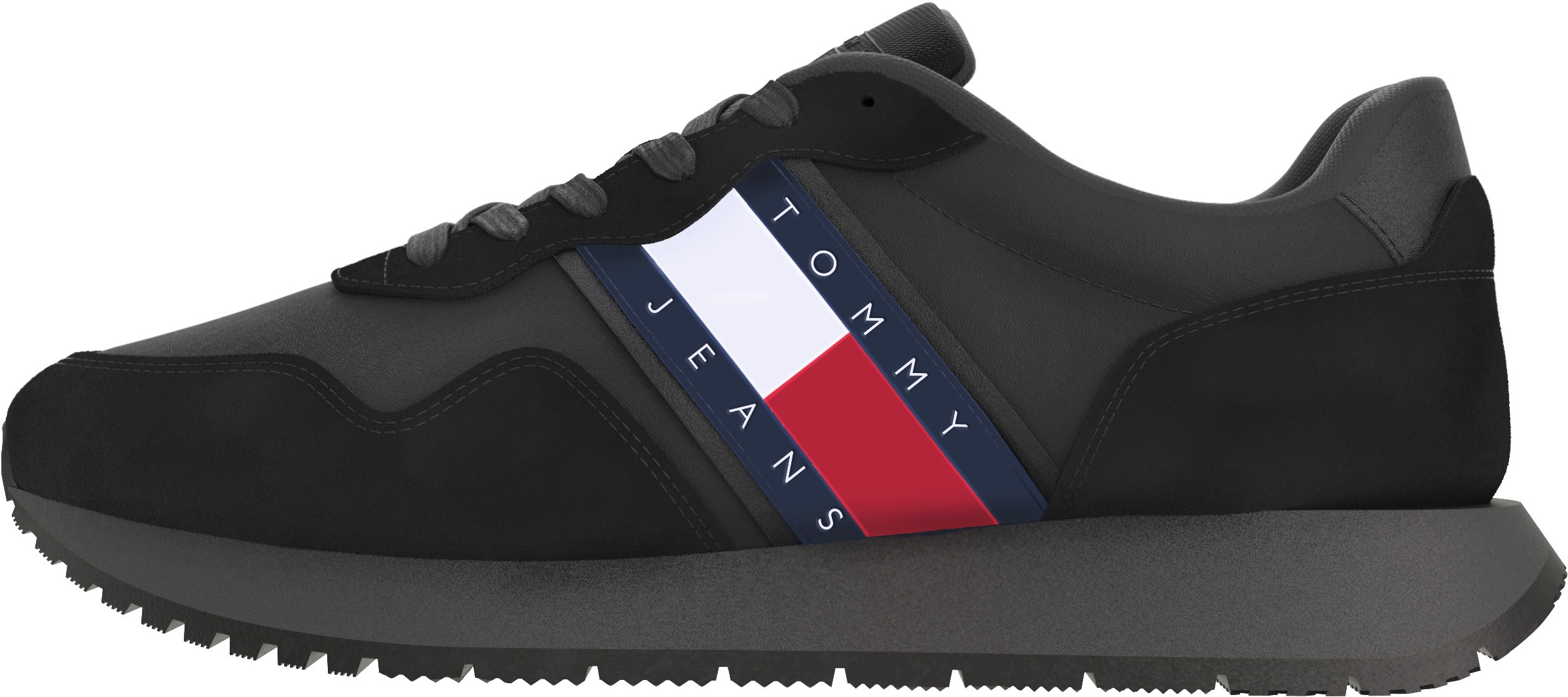 Tommy Jeans Sneaker »TJM MODERN RUNNER«, Freizeitschuh, Halbschuh, Schnürschuh mit seitlicher Logoflagge