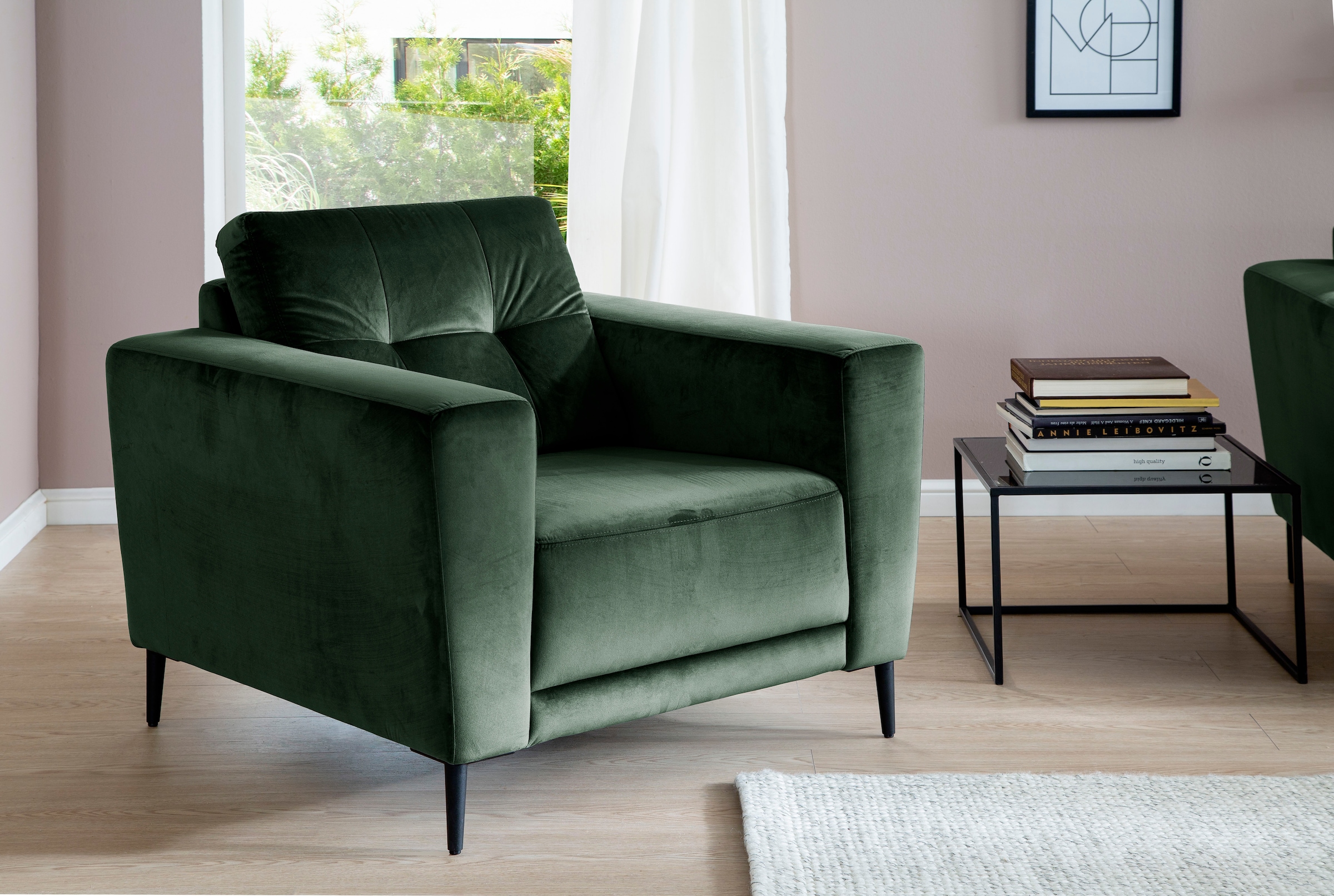 Trends by HG Sessel »Barcelona«, mit Metallfuss, frei im Raum stellbar