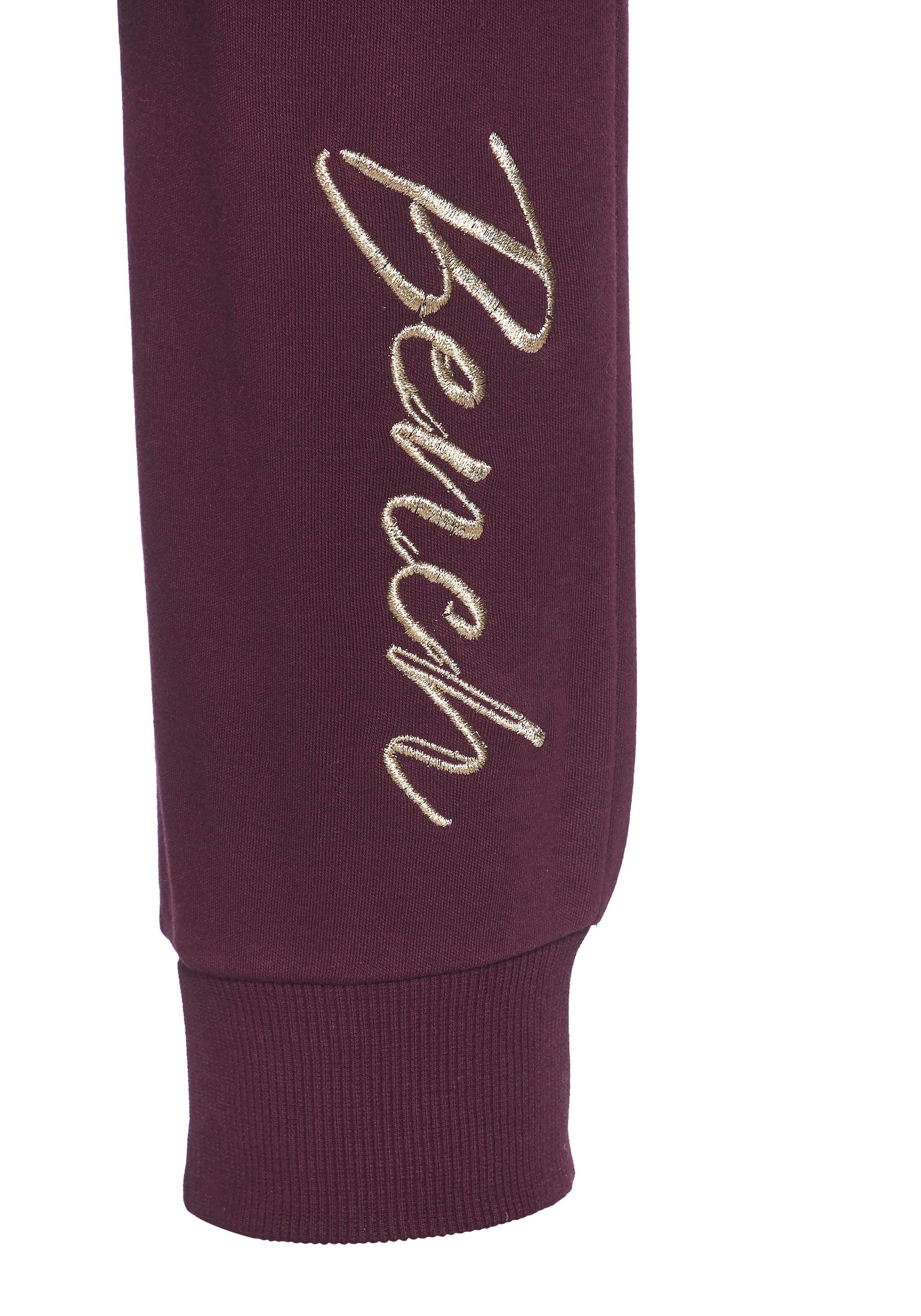 Bench. Loungewear Relaxhose  mit glänzender Logostickerei, Loungeanzug