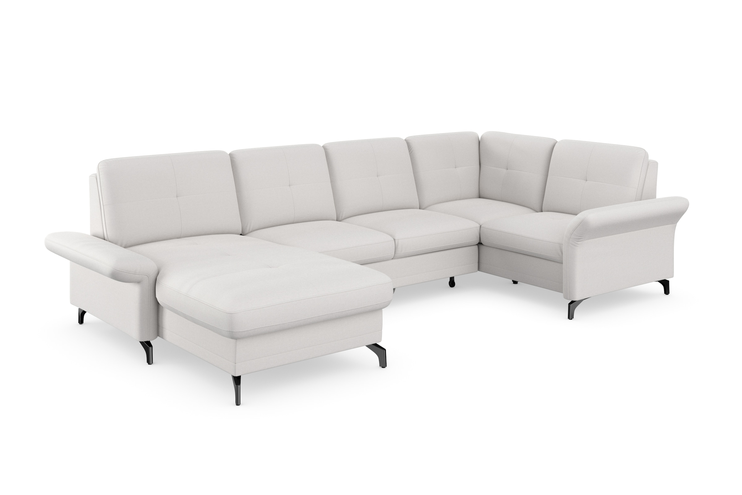 Places of Style Wohnlandschaft »Calando U-Form«, wahlweise mit Bettfunktion, Bettkasten und Armteilfunktion