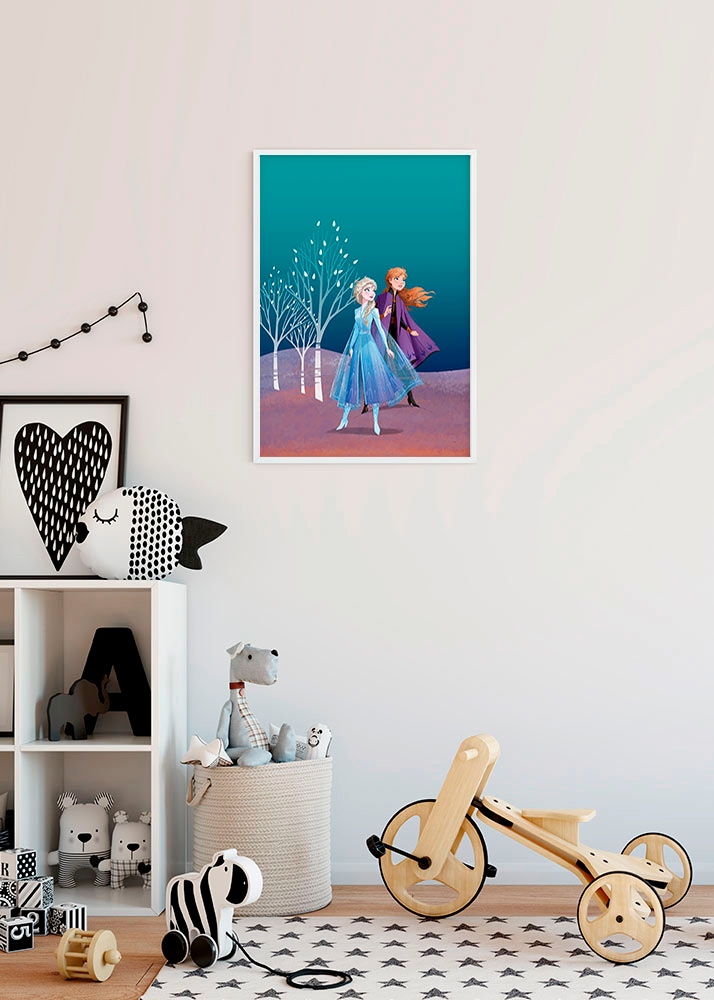 Komar Bild »Frozen Sisters«, Disney, (1 St.), Wandbild zur Dekoration im Kinderzimmer - ohne Rahmen