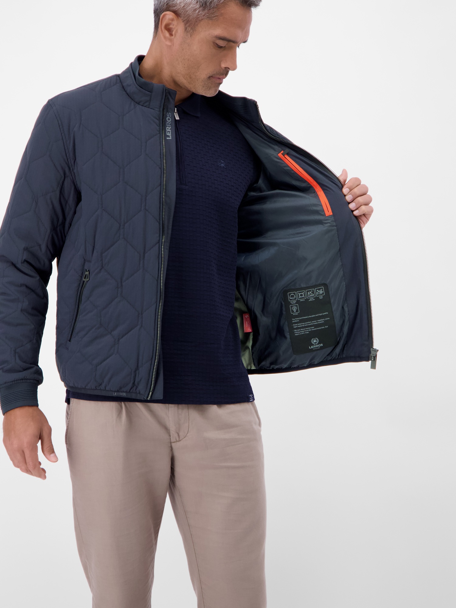 LERROS Outdoorjacke »Steppjacke im Waben-Design« ohne Kapuze