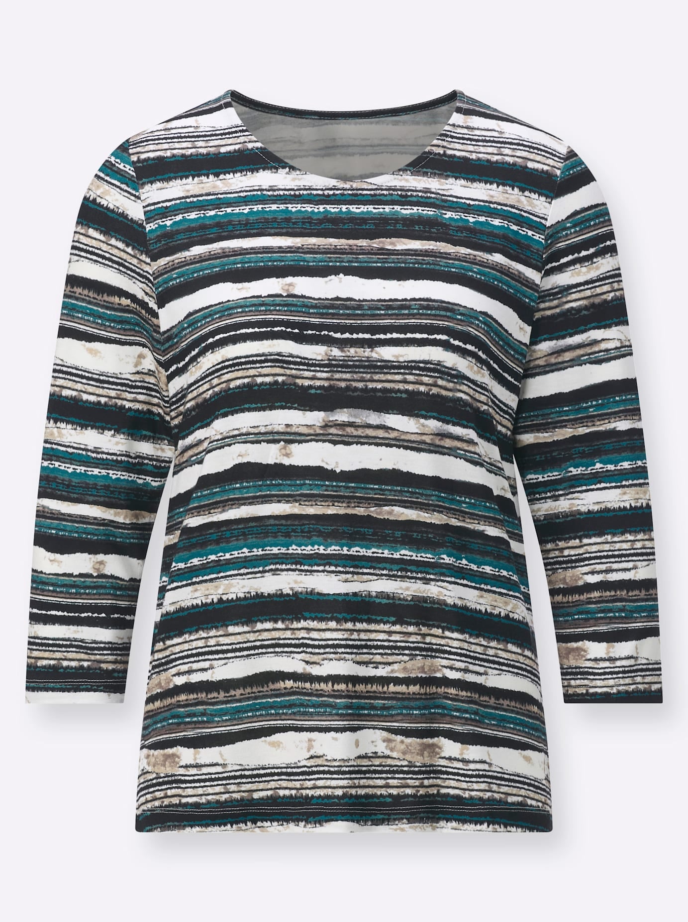 Casual Looks 3/4-Arm-Shirt »Rundhals-Shirt«, (1 tlg.)