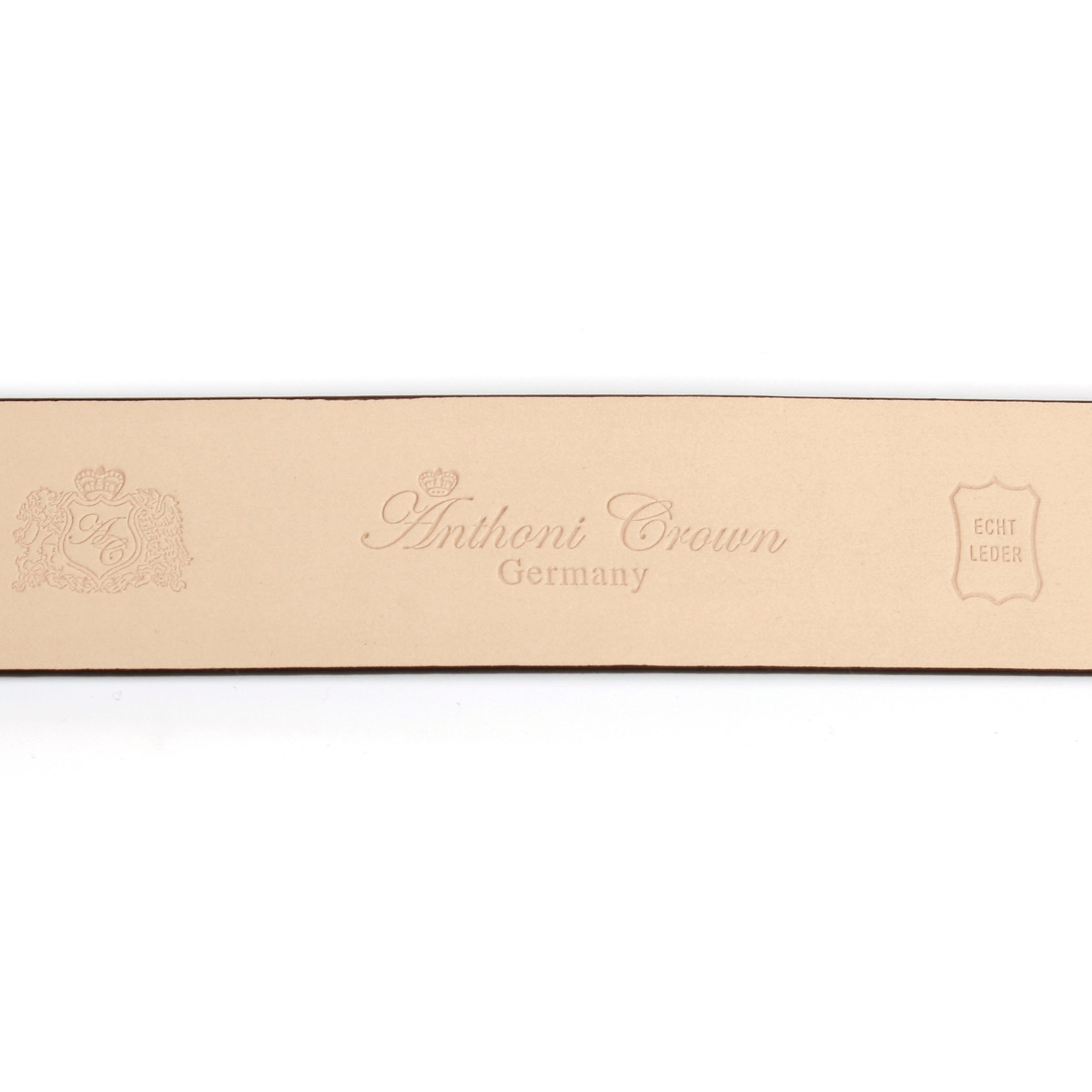 Anthoni Crown Ledergürtel, stilvoll in beige mit silberfarbener Schließe