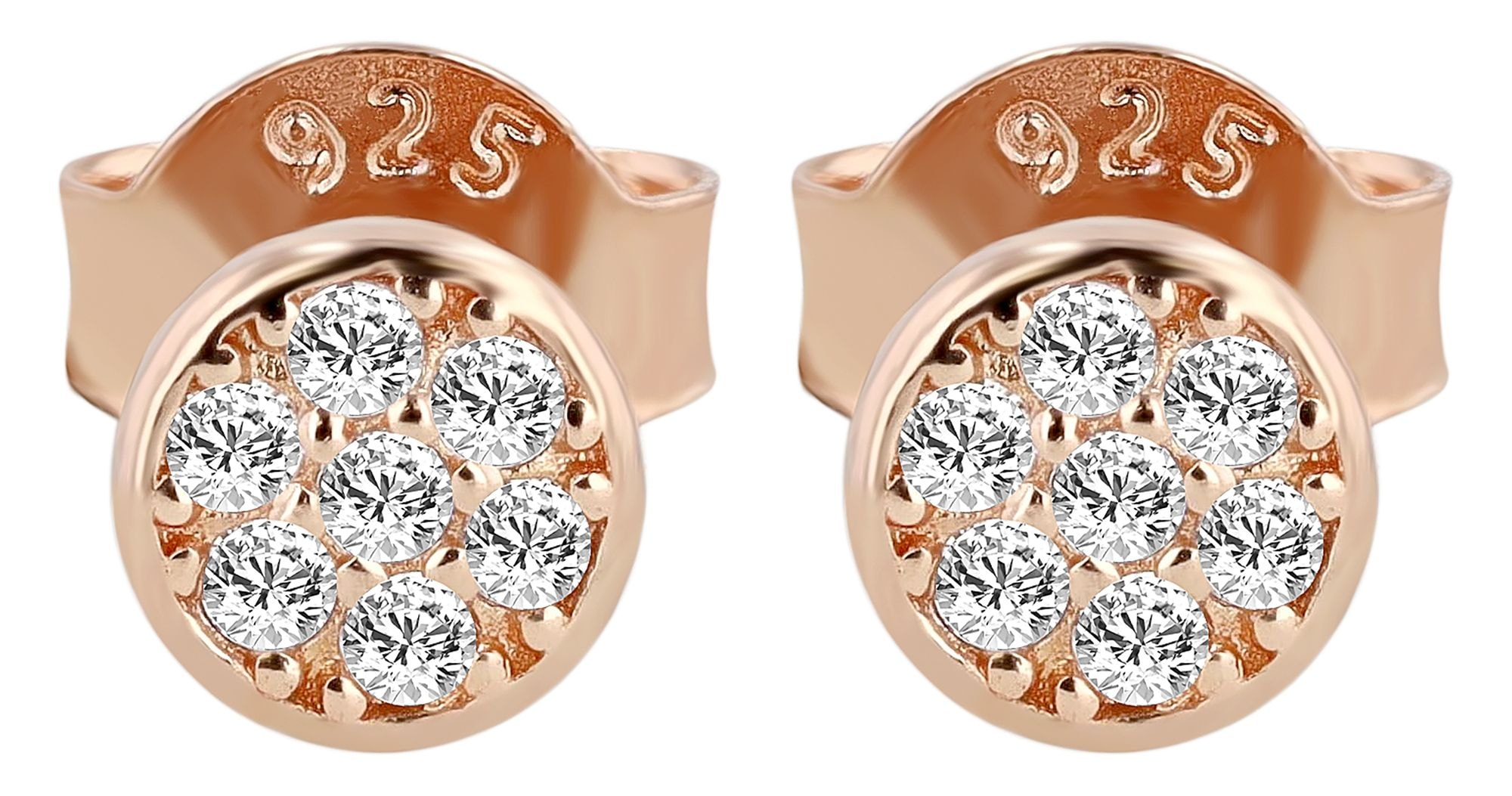 Adelia´s Paar Ohrstecker »Damen Ohrringe ¿ Ohrstecker aus 925 Silber mit Zirkonia«