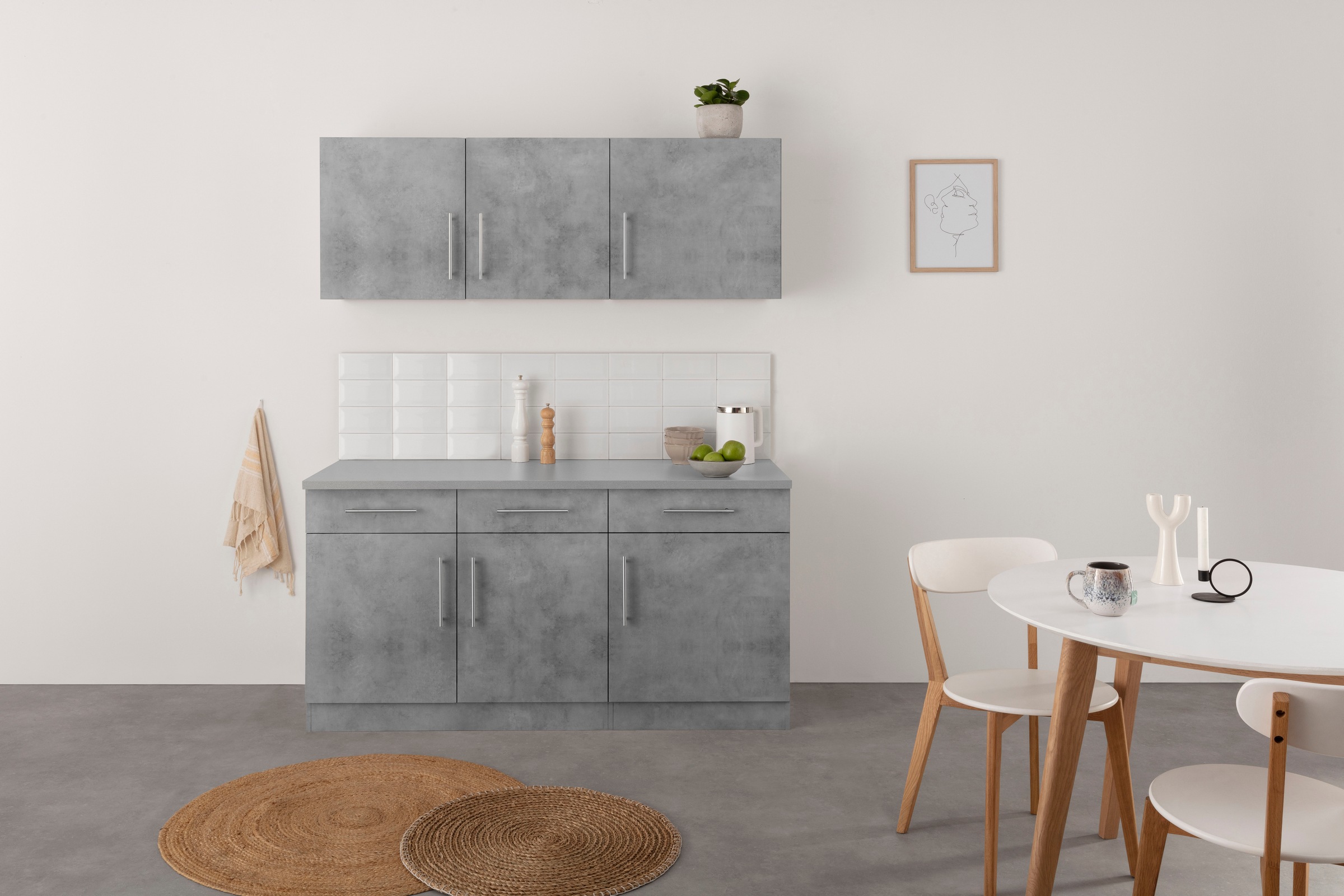 wiho Küchen Pantryküche »"Cali"«, ohne E-Geräte, Breite 160 cm