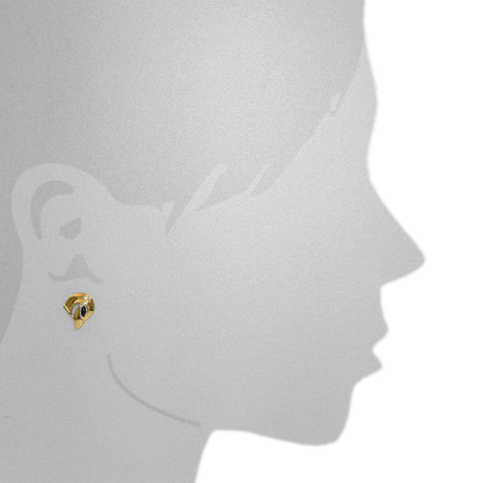 OSTSEE-SCHMUCK Paar Ohrstecker »- Caya - Gold 333/000 - Onyx«