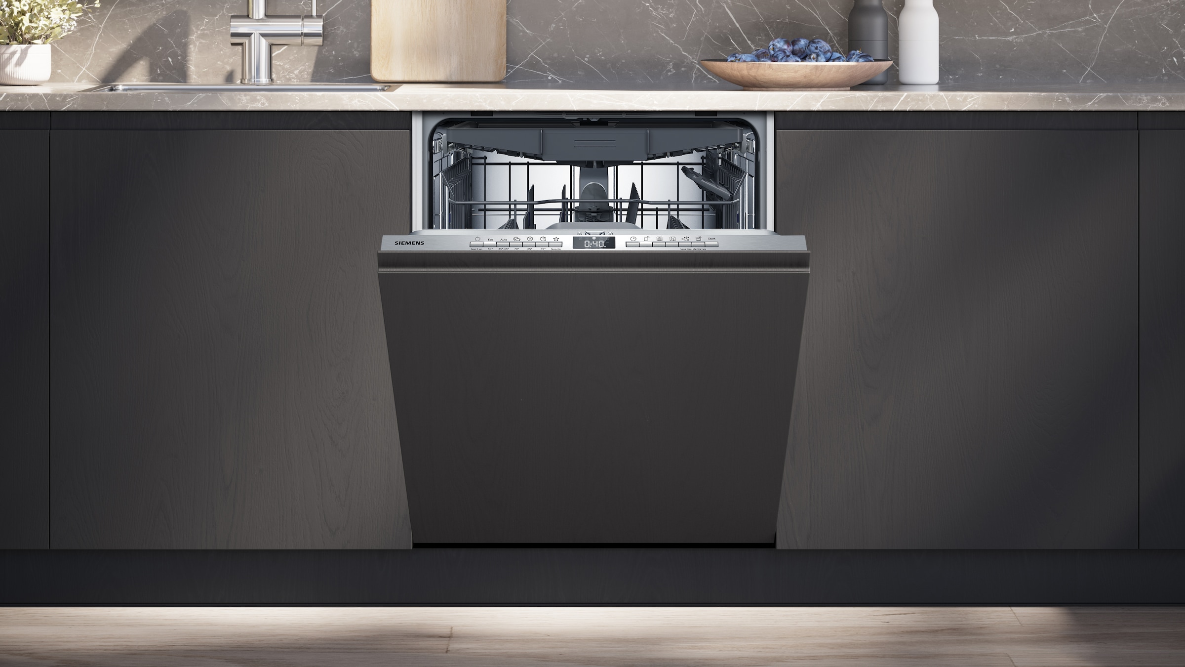 SIEMENS vollintegrierbarer Geschirrspüler iQ300 »SN63HX03VE« 14 tlg. Maßgedecke