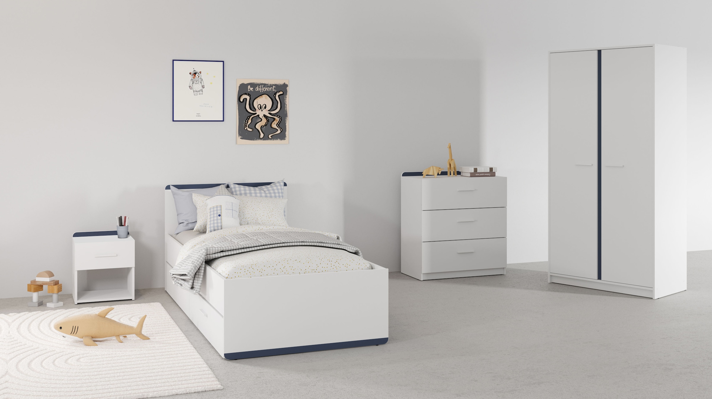 Demeyere GROUP Kinderbett »REVERSO Bett«, Robustes Bettgestell aus Holz