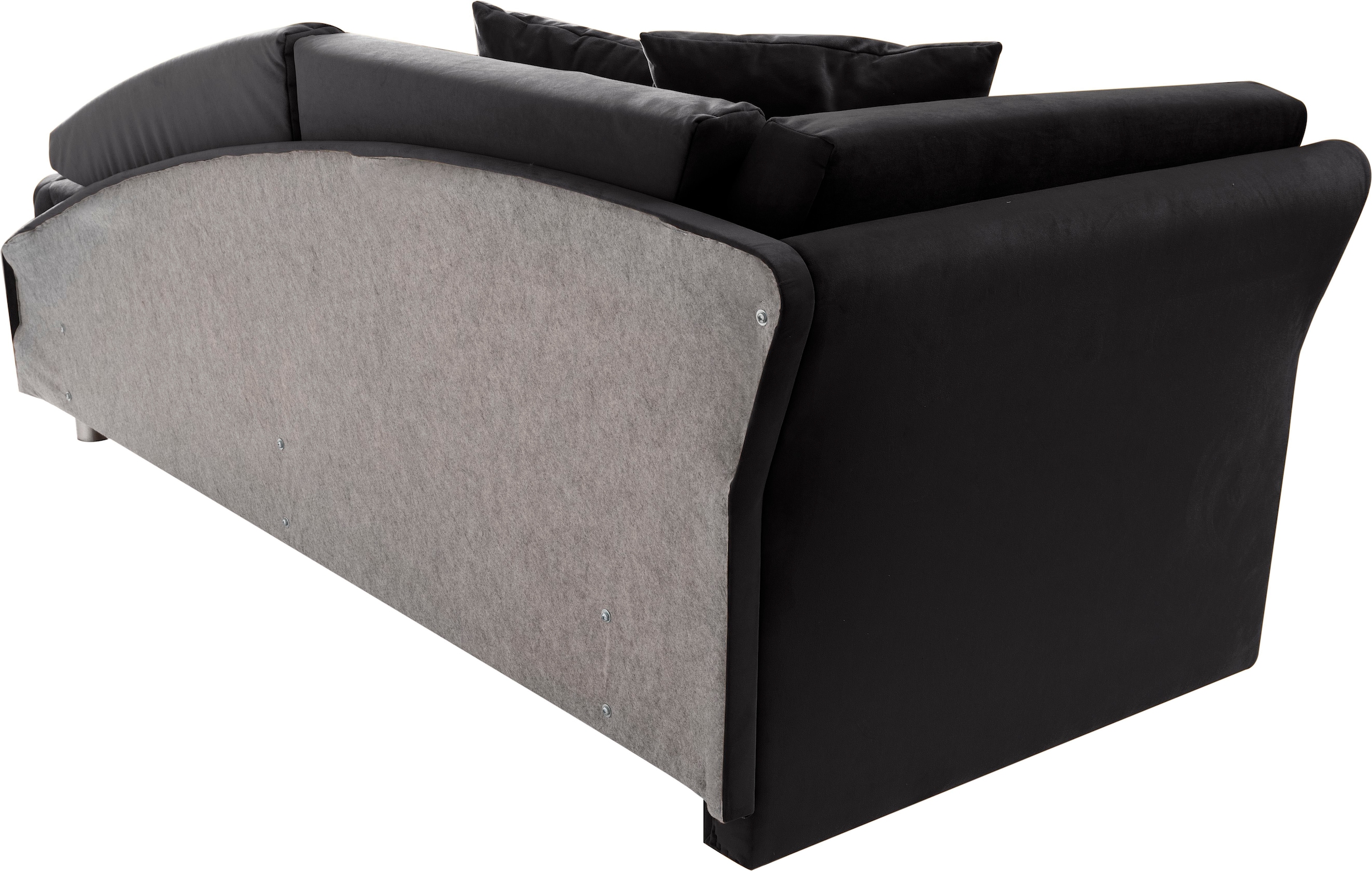 ADA trendline Schlafsofa, Bettkasten, Zierkissen-Set aus: 2 Stk. 40x40cm, 1 Stk. 30x30cm