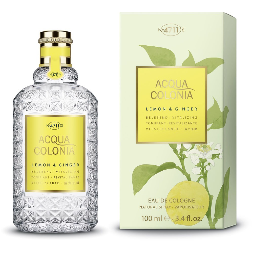 4711 Herren Eau de Cologne »Acqua Colonia LEMON & GINGER EAU DE COLOGNE NATURAL SPRAY 100 ML« mit sommerlicher Duftkomposition in grün