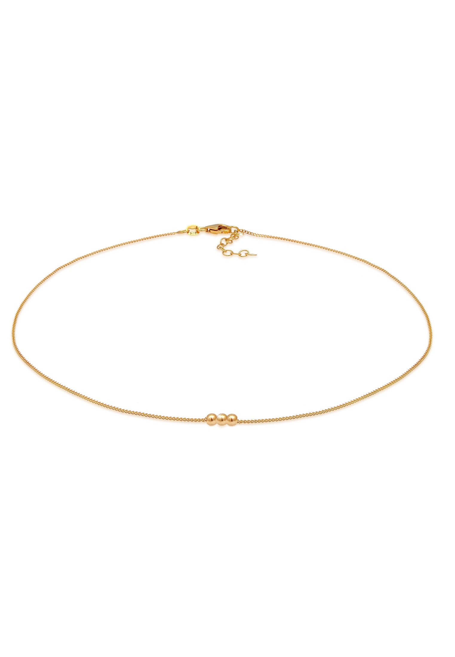 Elli Choker »Halskette Choker Panzer Kugel Geo 925 Silber«