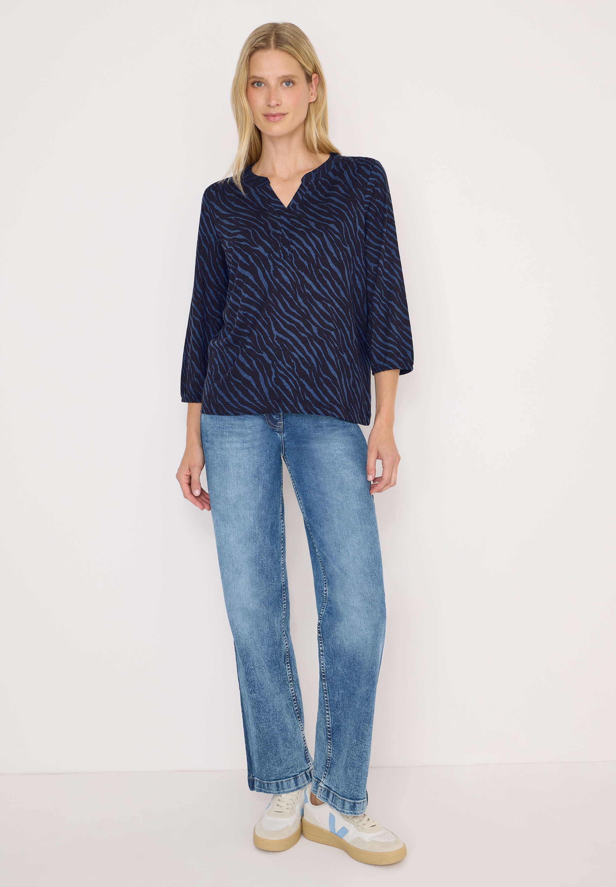 Cecil 3/4-Arm-Shirt, mit All-Over Print