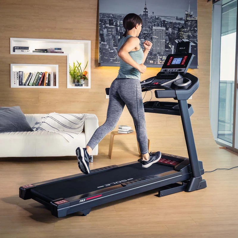 SOLE Fitness Laufband »Sole Fitness Laufband F63 – 3 PS Dauerleistung, 20 km/h, klappbar« Cushion Flex Whisper Deck – bis zu 40 % weniger Gelenkbelastung