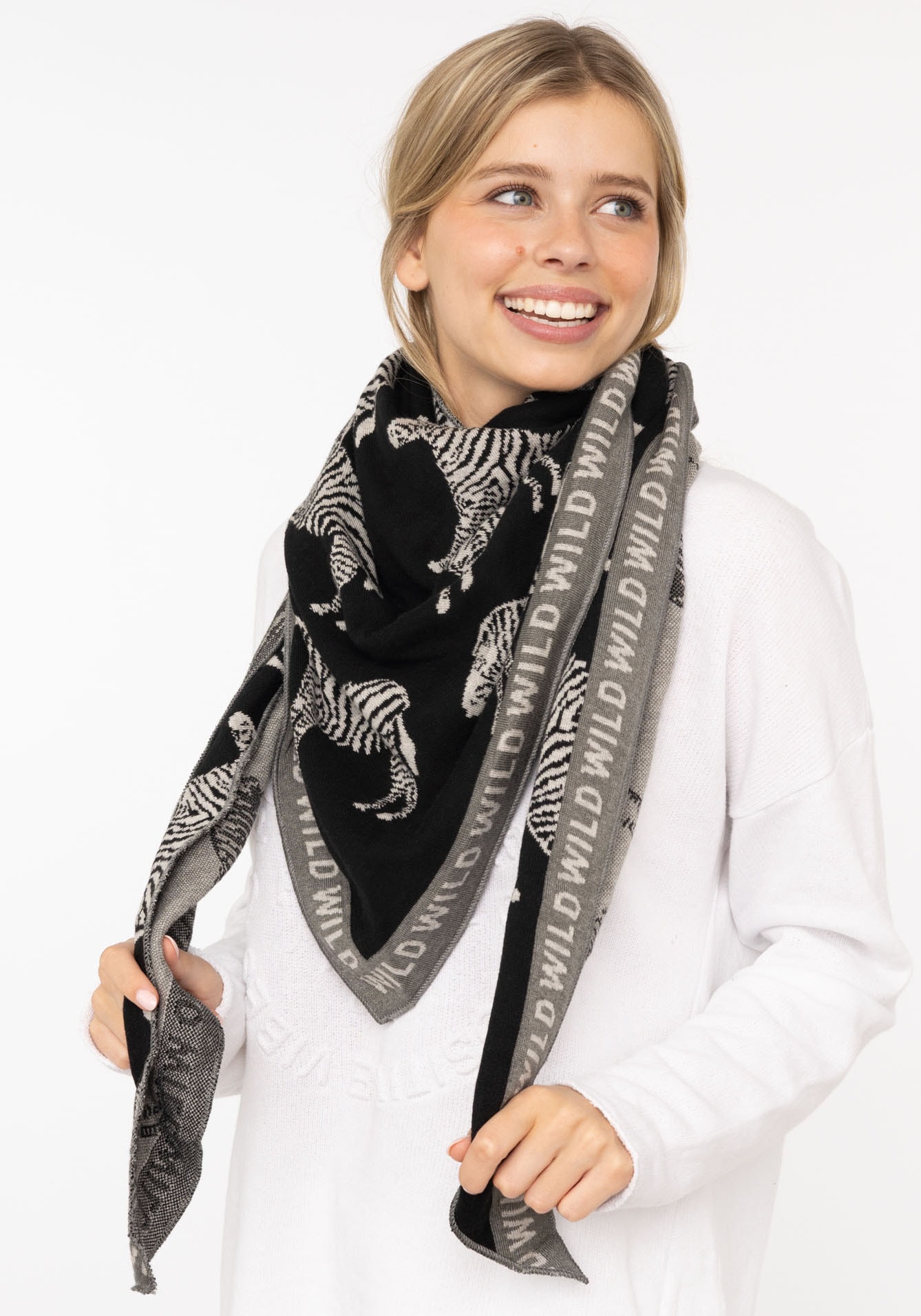 Zwillingsherz Dreieckstuch »"Süßer Dackel"« Tiermotiv, Schriftzug, wärmend, Strick