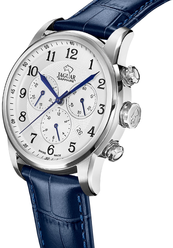 Jaguar Chronograph »Acamar«, Armbanduhr, Quarzuhr, Damenuhr, Herrenuhr, Saphirglas, Stoppfunktion