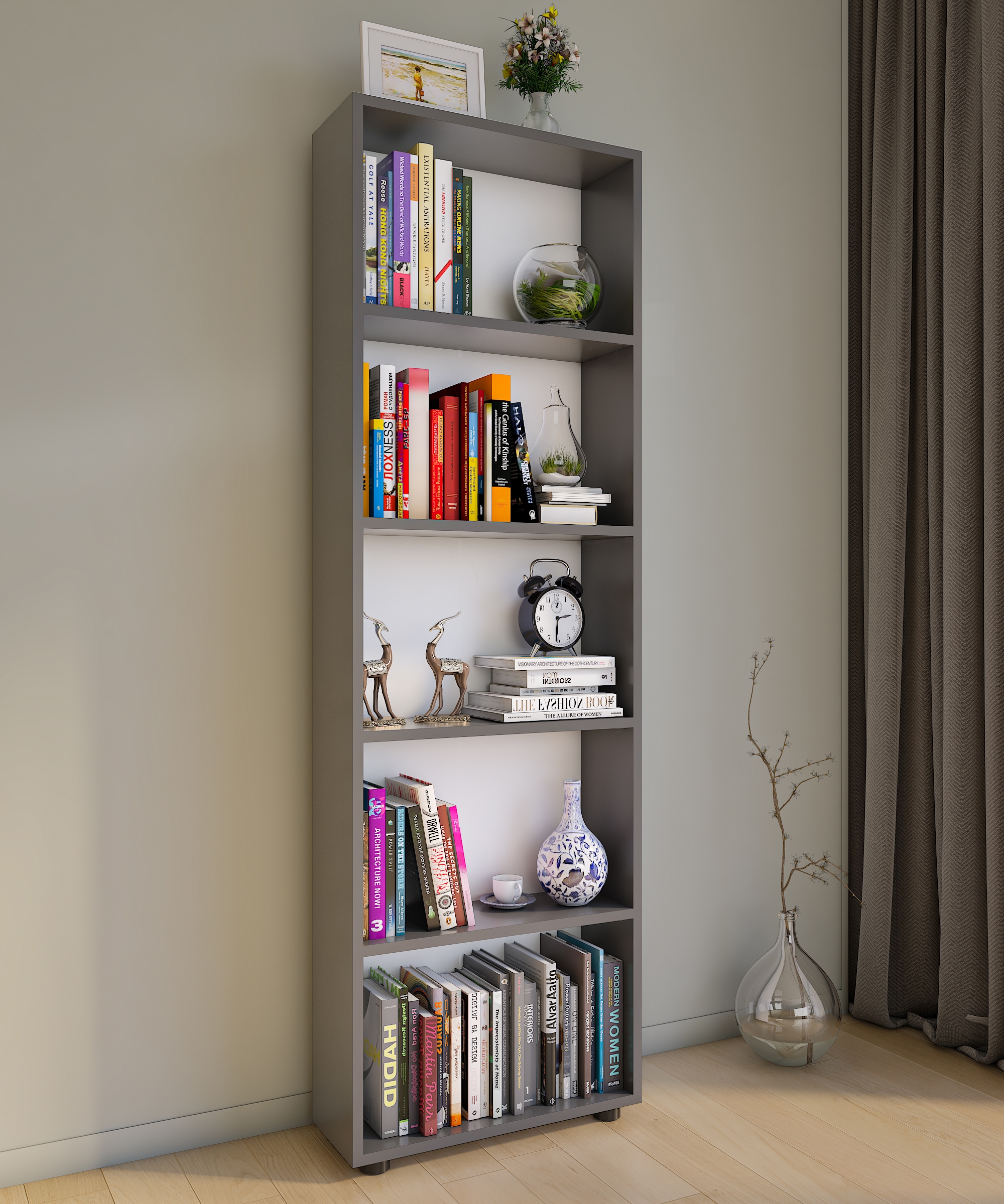 VCM Standregal »Holz Büro Regal Bücher Ordner Aktenregal Bulas 5f«