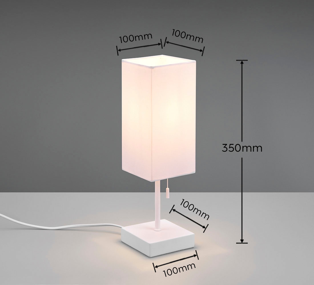 TRIO Leuchten Schreibtischlampe »Ole«, 1 flammig, Leuchtmittel E27 | ohne Leuchtmittel, Nachttischlampe Zugschalter USB-C Lademöglichkeit exkl 1xE27 max 25W