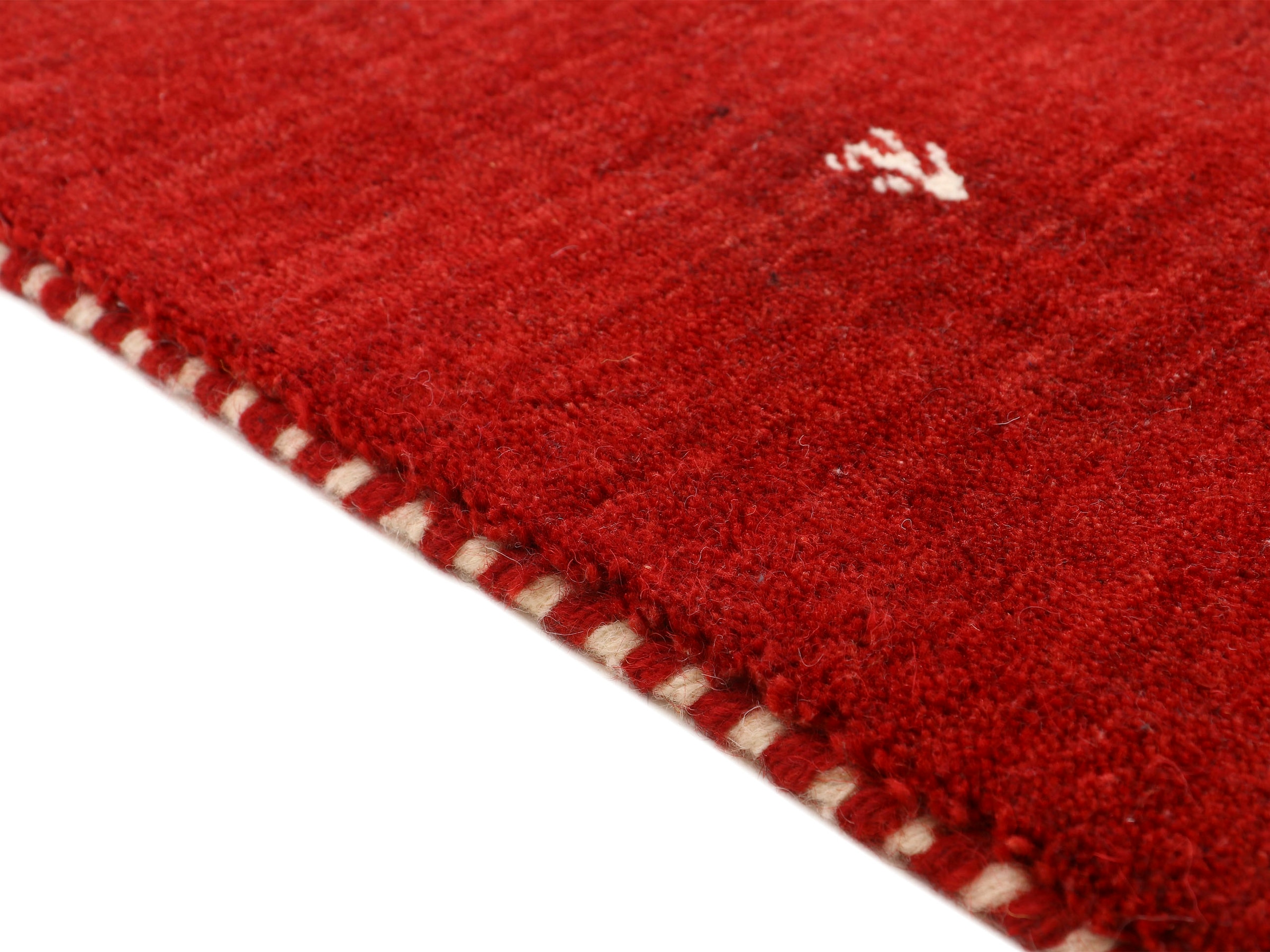 carpetfine Wollteppich »Gabbeh Uni«, rechteckig, 15 mm Höhe, reine Wolle, handgewebt, Gabbeh Loom Tiermotiv, auch als Läufer