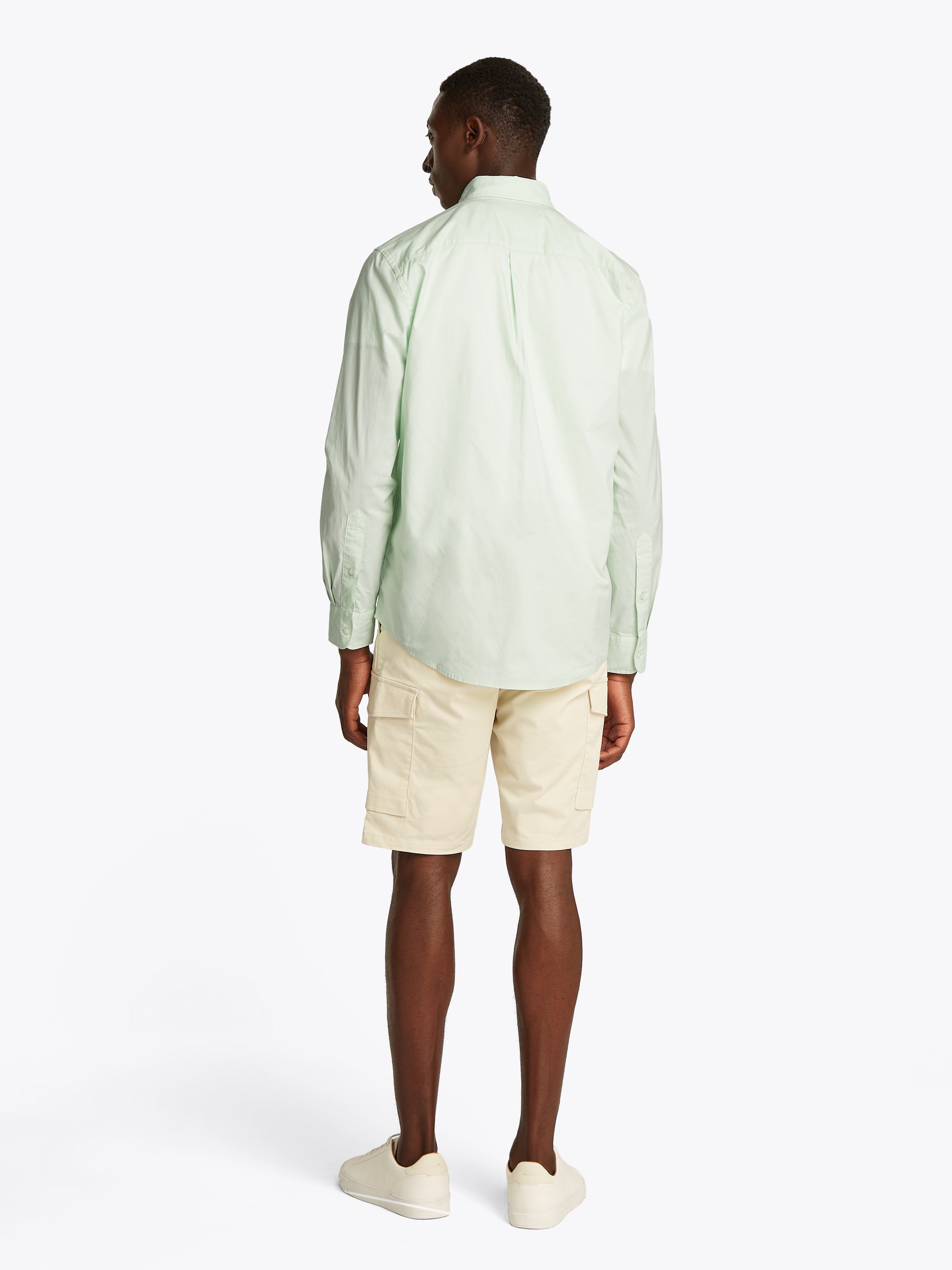 Tommy Hilfiger Businesshemd »FLEX POPLIN SOLID RF SHIRT 1«, mit Logostickerei