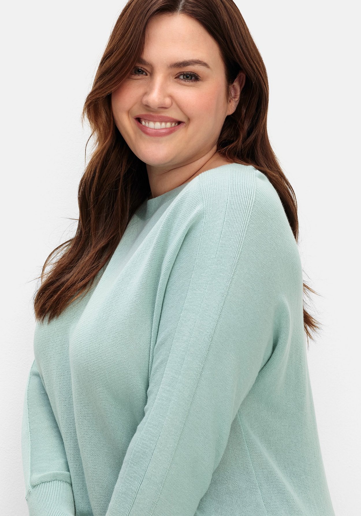 Sheego Strickpullover »Pullover mit U-Boot-Ausschnitt«