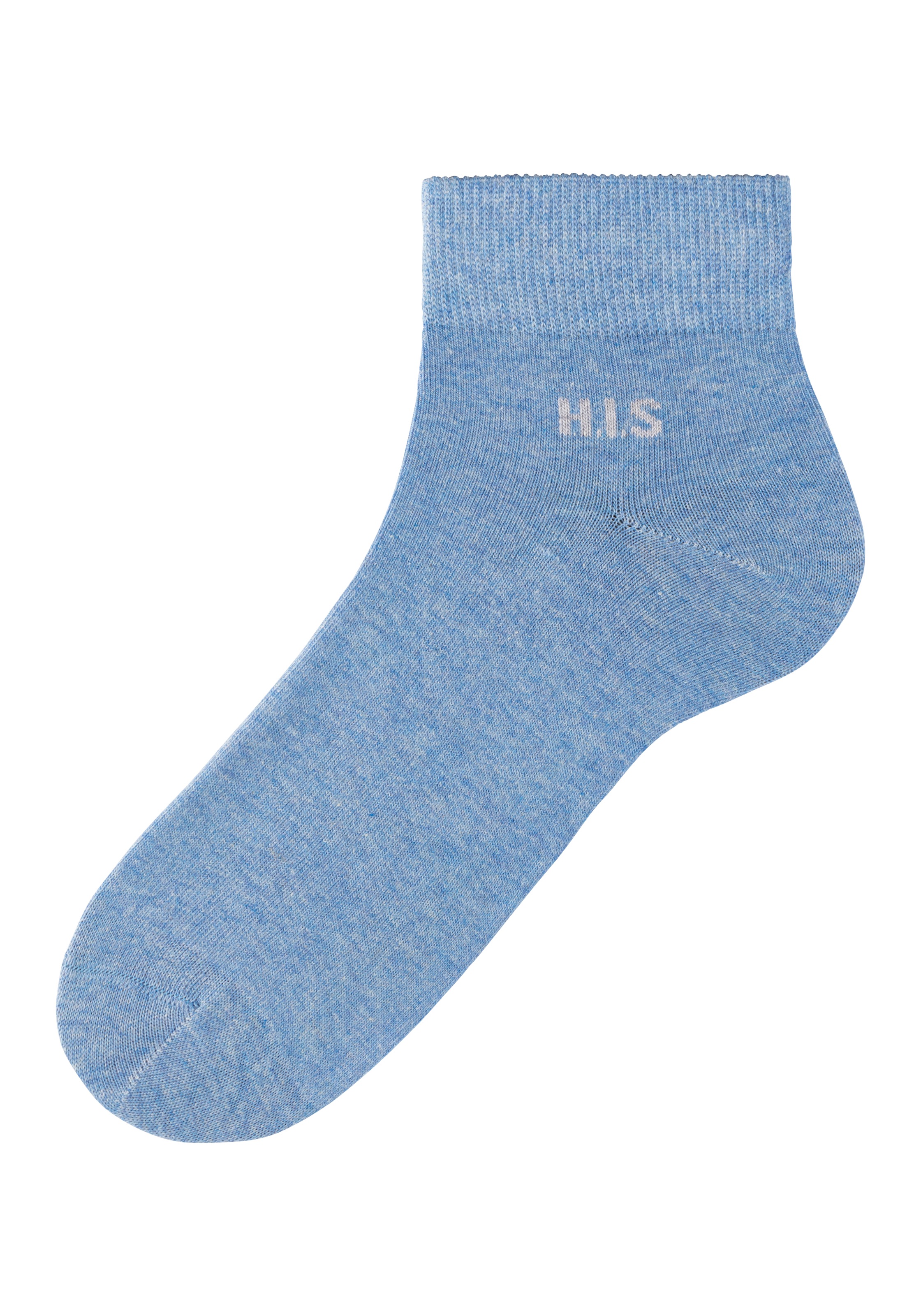 H.I.S Kurzsocken, (Packung, 10 Paar), mit farbigem Innenbund