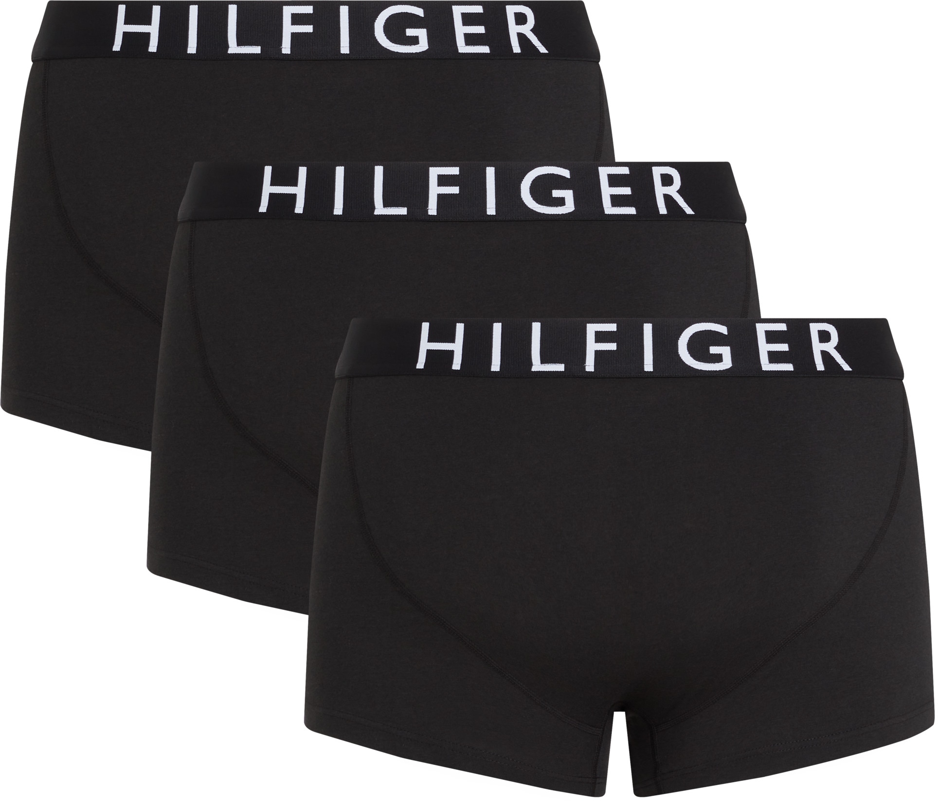 Tommy Hilfiger Underwear Trunk »mit Kontrast-Logo-Taillenbund« 3 Stk. aus Stretch-Baumwolle, normale Leibhöhe