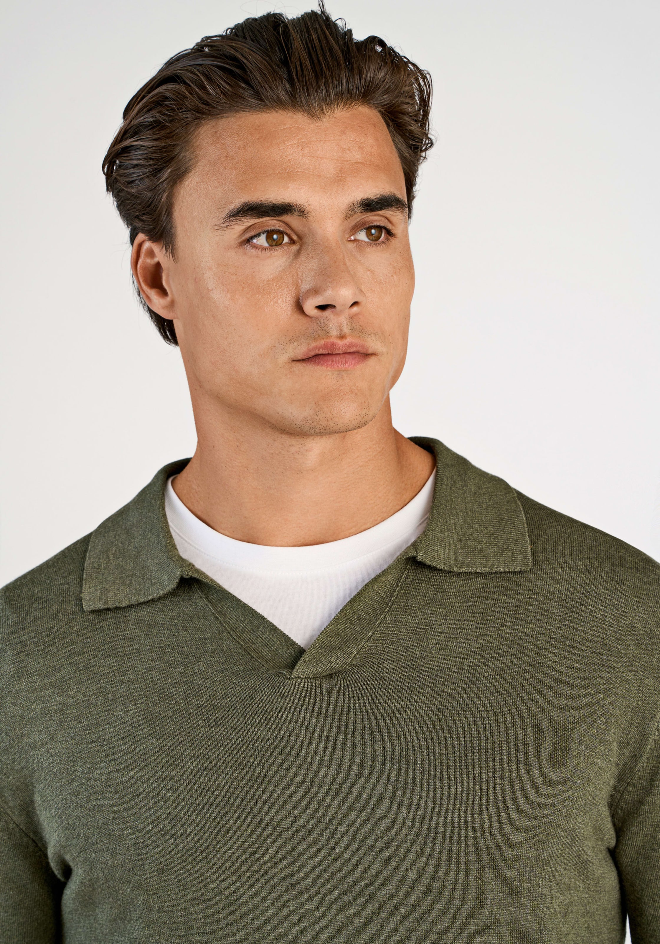 LINDBERGH Strickpullover mit Polokragen und mit Viskose