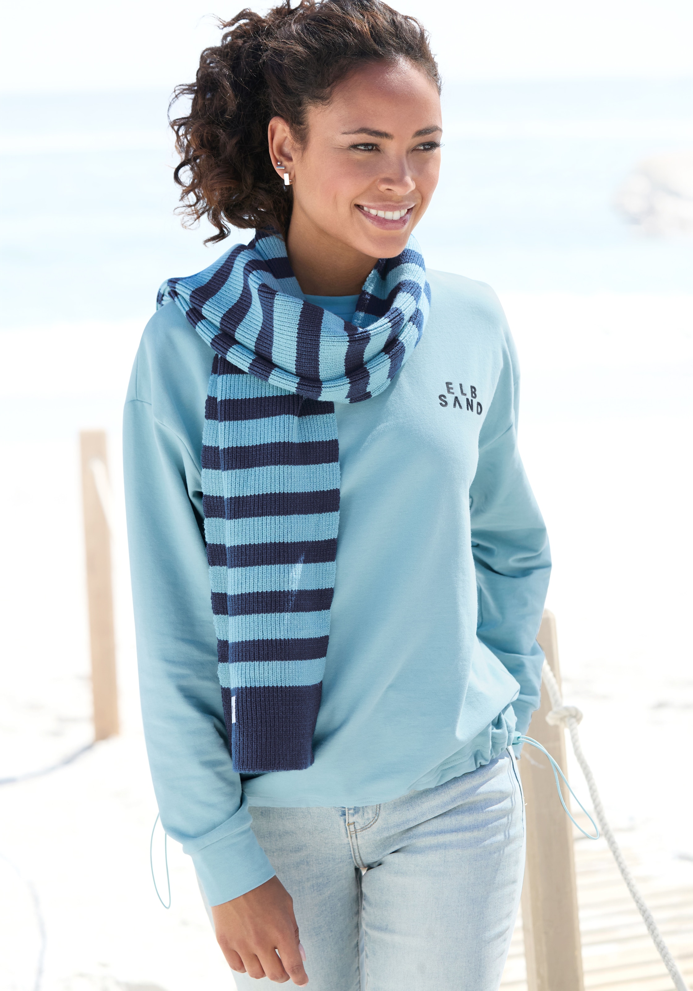 Elbsand Sweatshirt »Carisa«, mit verstellbarem Gummizug am Saum
