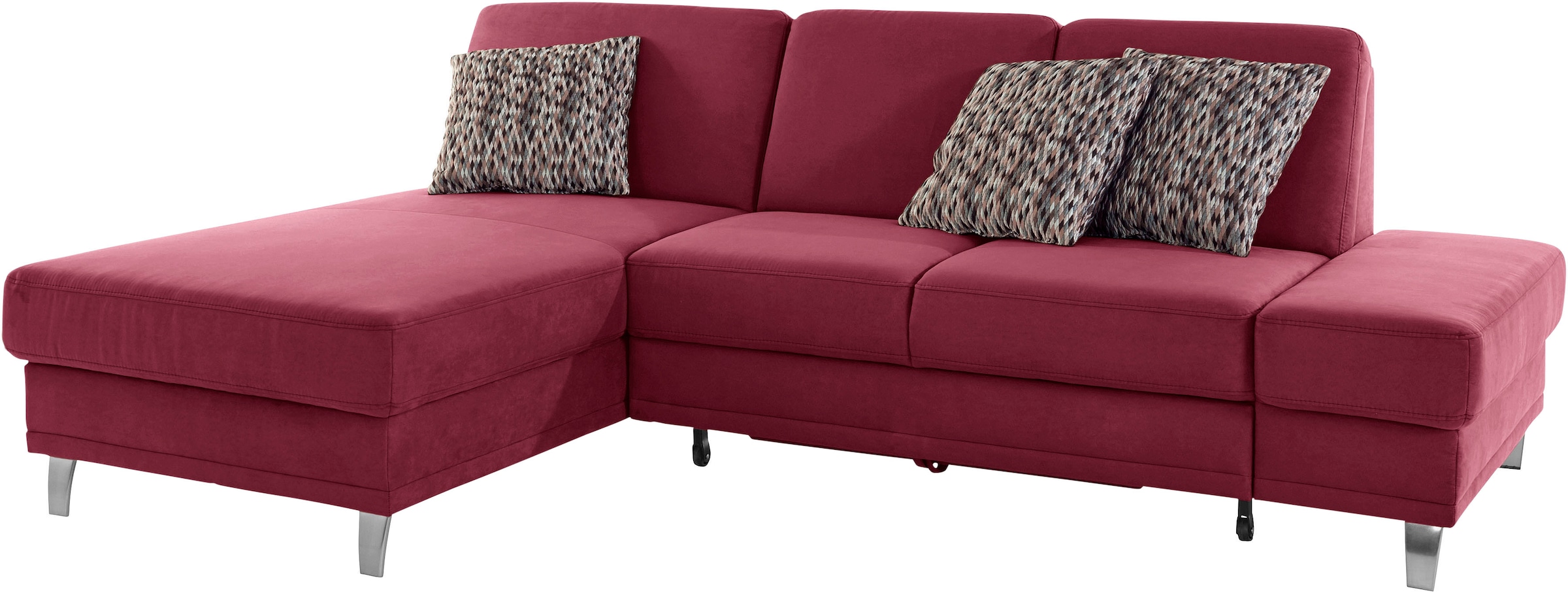 sit&more Ecksofa »Clio L-Form« wahlweise mit Bettfunktion oder Vorziehsitz und Bettkasten, Federkern