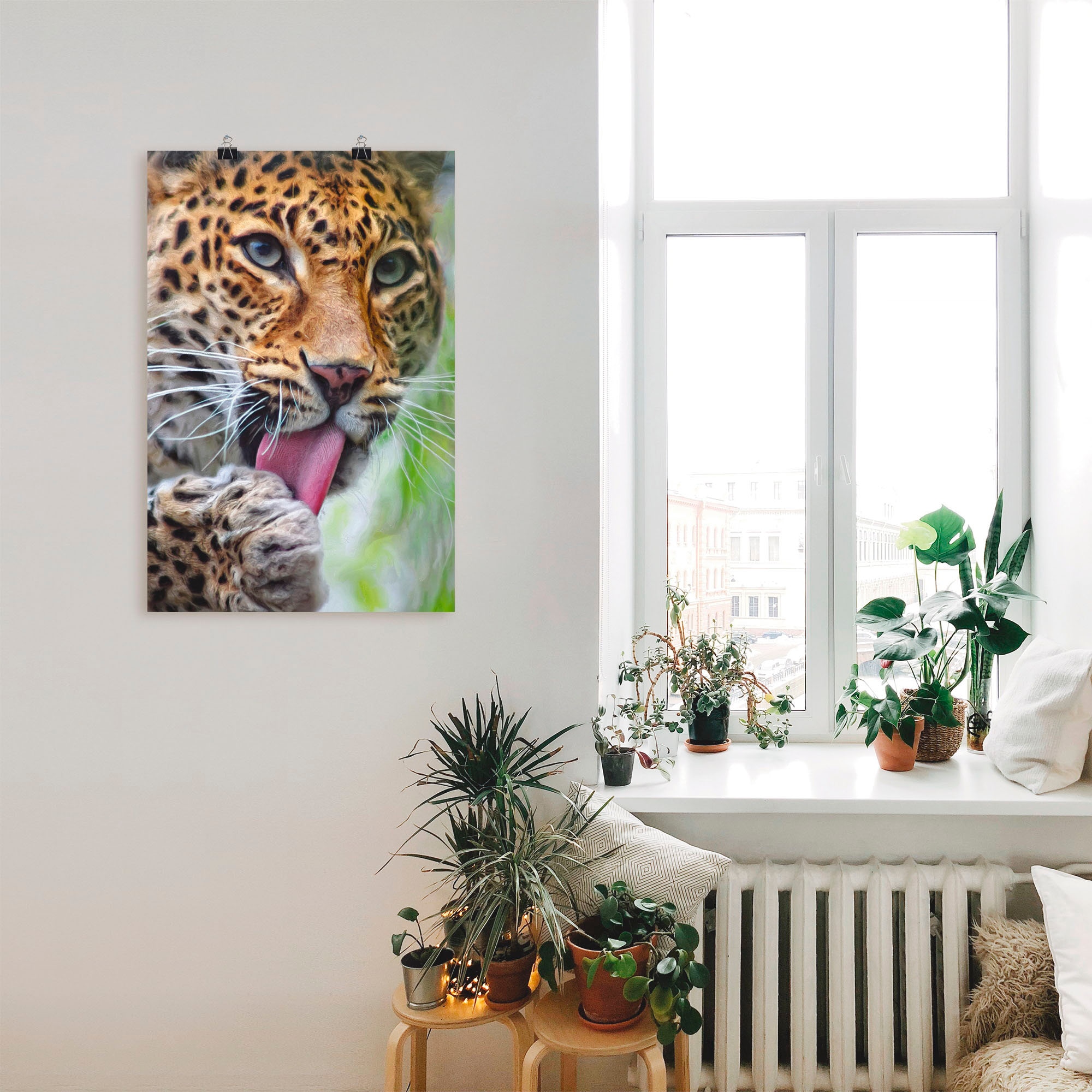 Artland Wandbild »Leopard«, Wildtiere, (1 St.), als Leinwandbild, Poster, Wandaufkleber in verschied. Größen