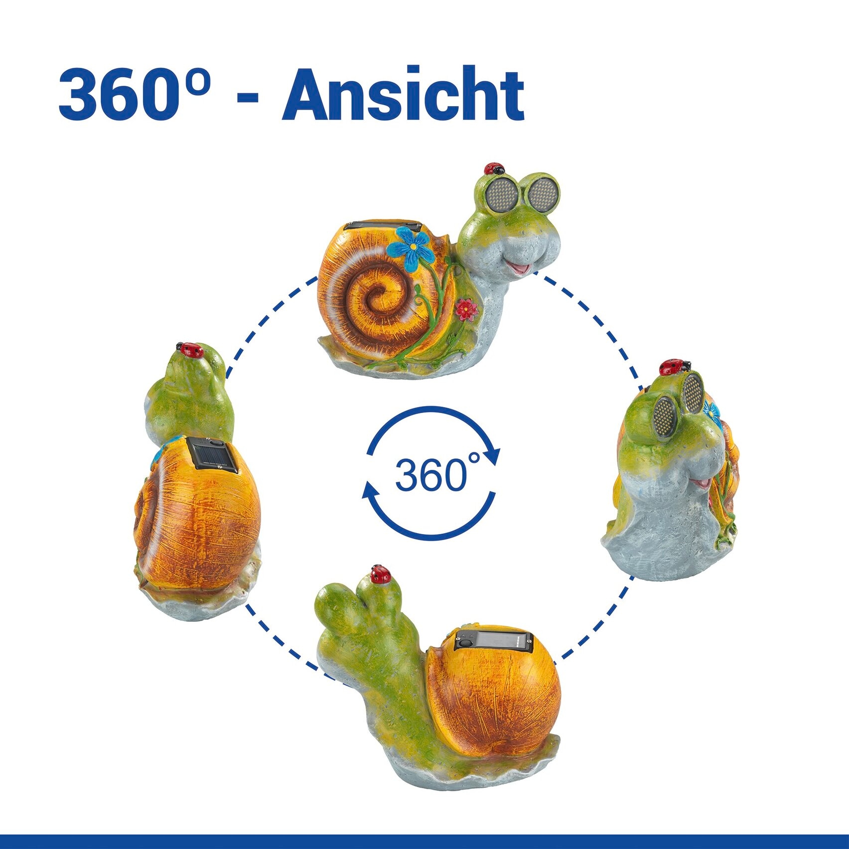 Maximex LED Dekofigur »Modell Blinky Eyes Schnecke« Warmweiß solarbetriebene Gartenfigur mit leuchtenden Augen, für Garten & Balkon