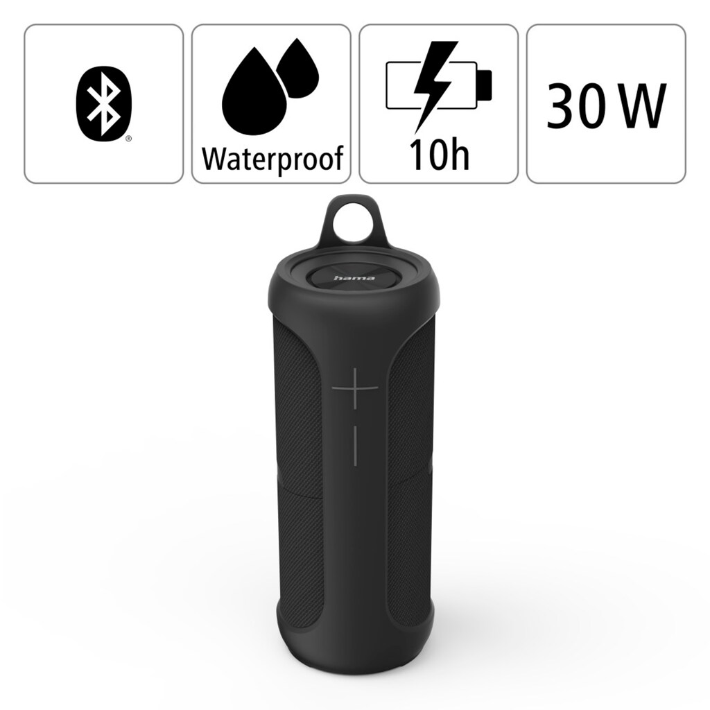 Hama Bluetooth-Lautsprecher »Bluetooth-Lautsprecher wasserdicht (2in1 teilbar, 30W, klein, mobil)«