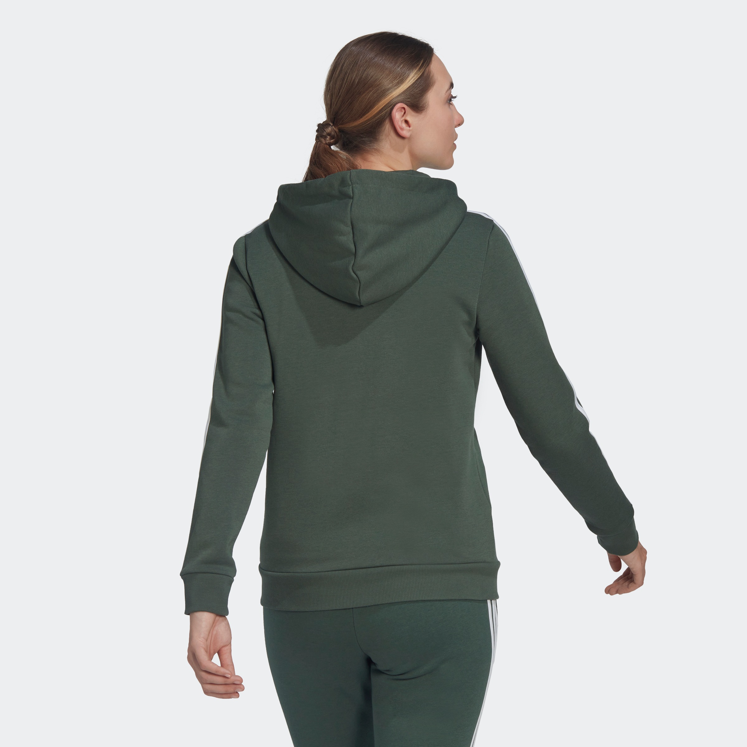 adidas Sportswear Kapuzensweatjacke »ESSENTIALS FLEECE 3-STREIFEN KAPUZENJACKE«