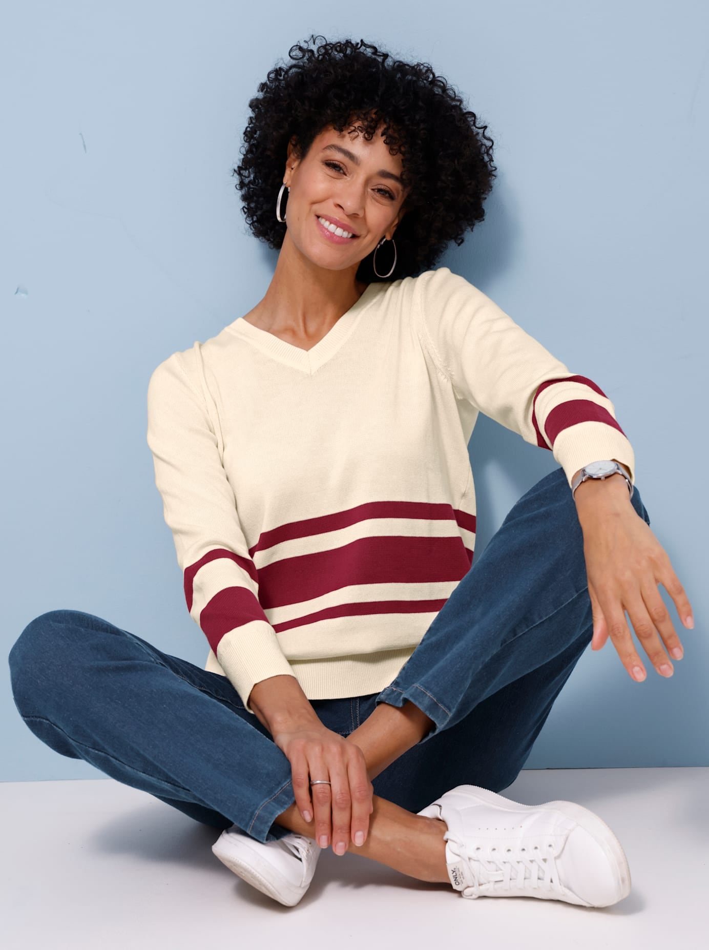 Classic Basics V-Ausschnitt-Pullover »Langarm-Pullover«