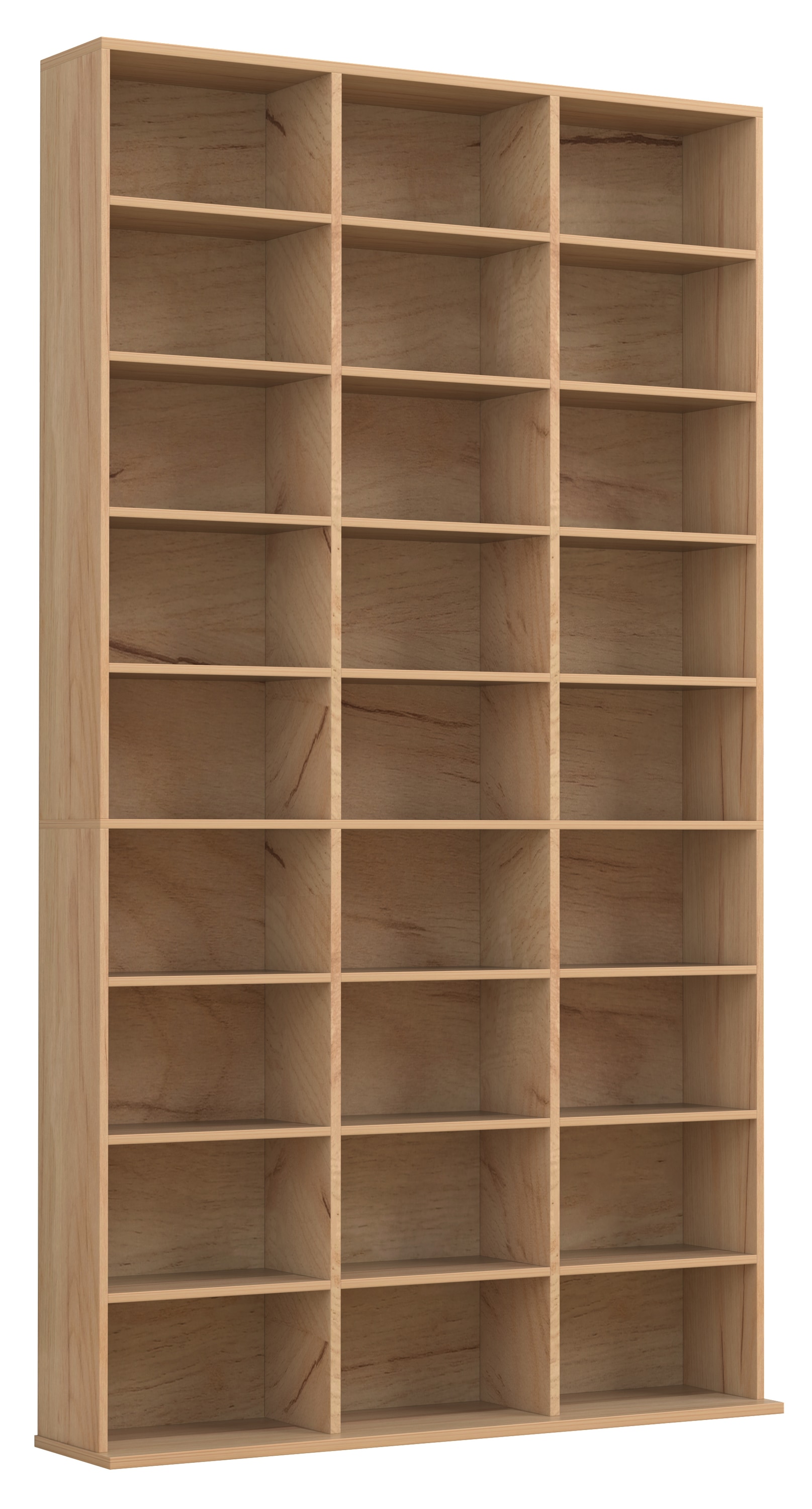 VCM Standregal »VCM Holzregal stehend | platzsparender CD-Schrank für 1080 CDs oder 504 DVDs | Maße:  H. 181 x B. 102 x T. 23 cm | Elegantes DVD Regal stehend | Blu-Ray Regal | CD Regal  Megosa XL«