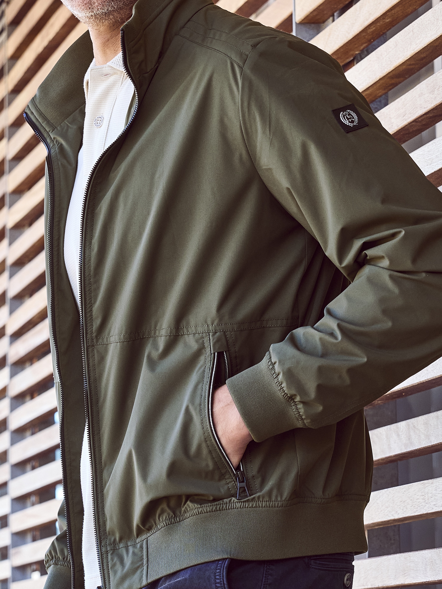 LERROS Blouson »LERROS Wind- und wasserabweisender Herren Blouson«, ohne Kapuze, Wasser- und windabweisend, atmungsaktiv