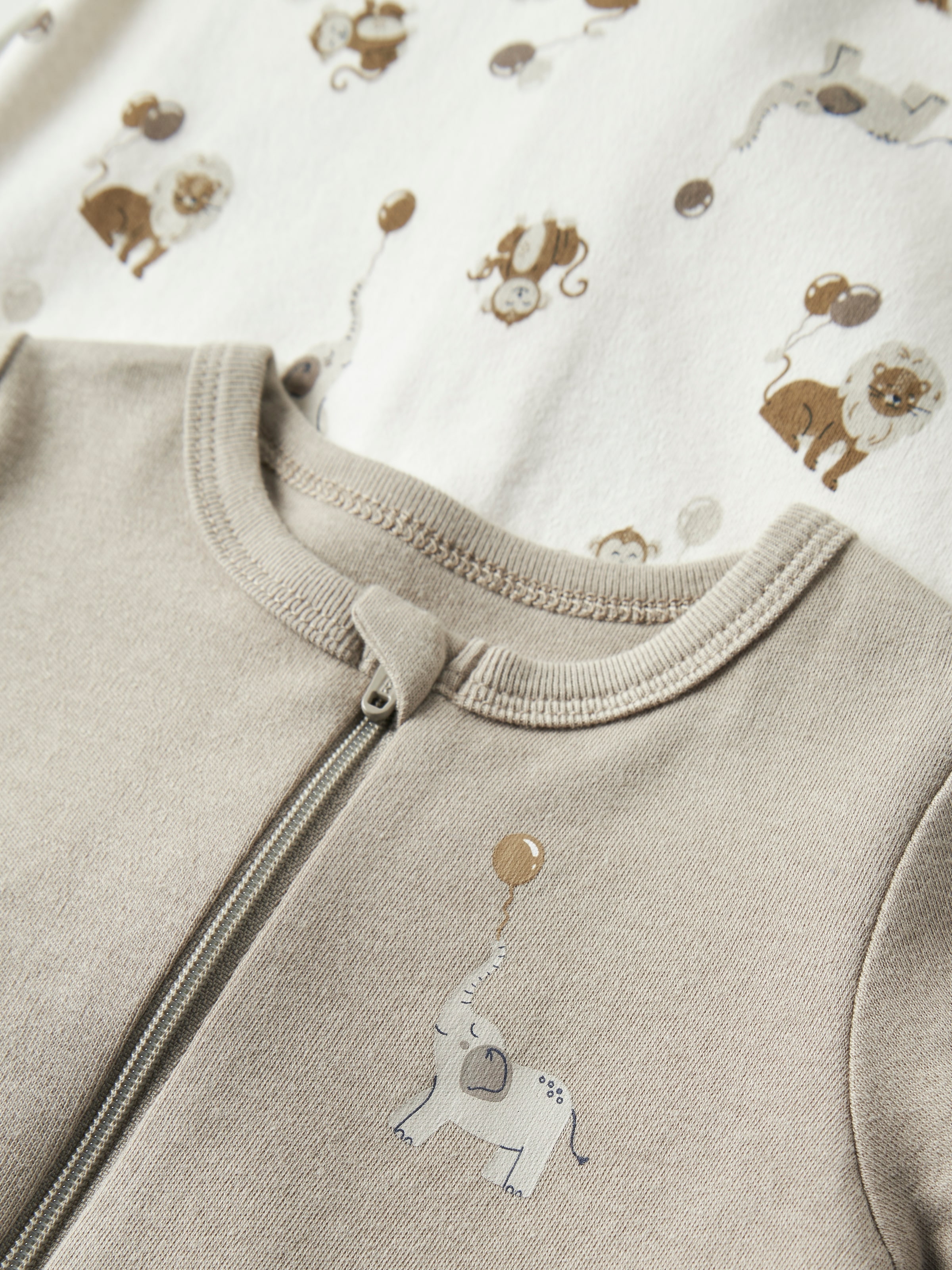 Name It Schlafoverall »NBNNIGHTSUIT 2P ZIP FF ANIMAL NOOS« Packung, 2 tlg.