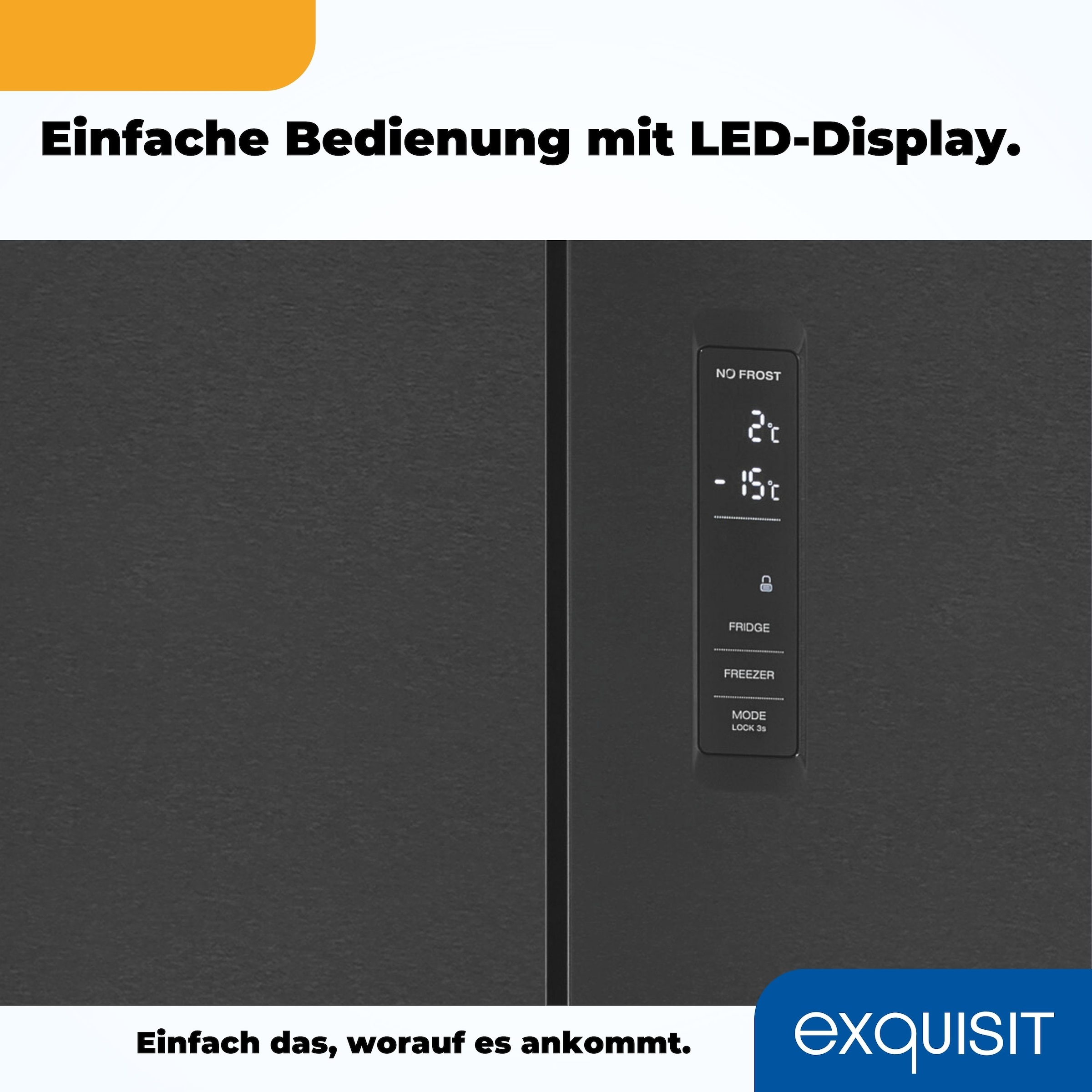 exquisit Multi Door »MD425-150-040C inoxlook-az« 180 cm hoch 79 cm breit