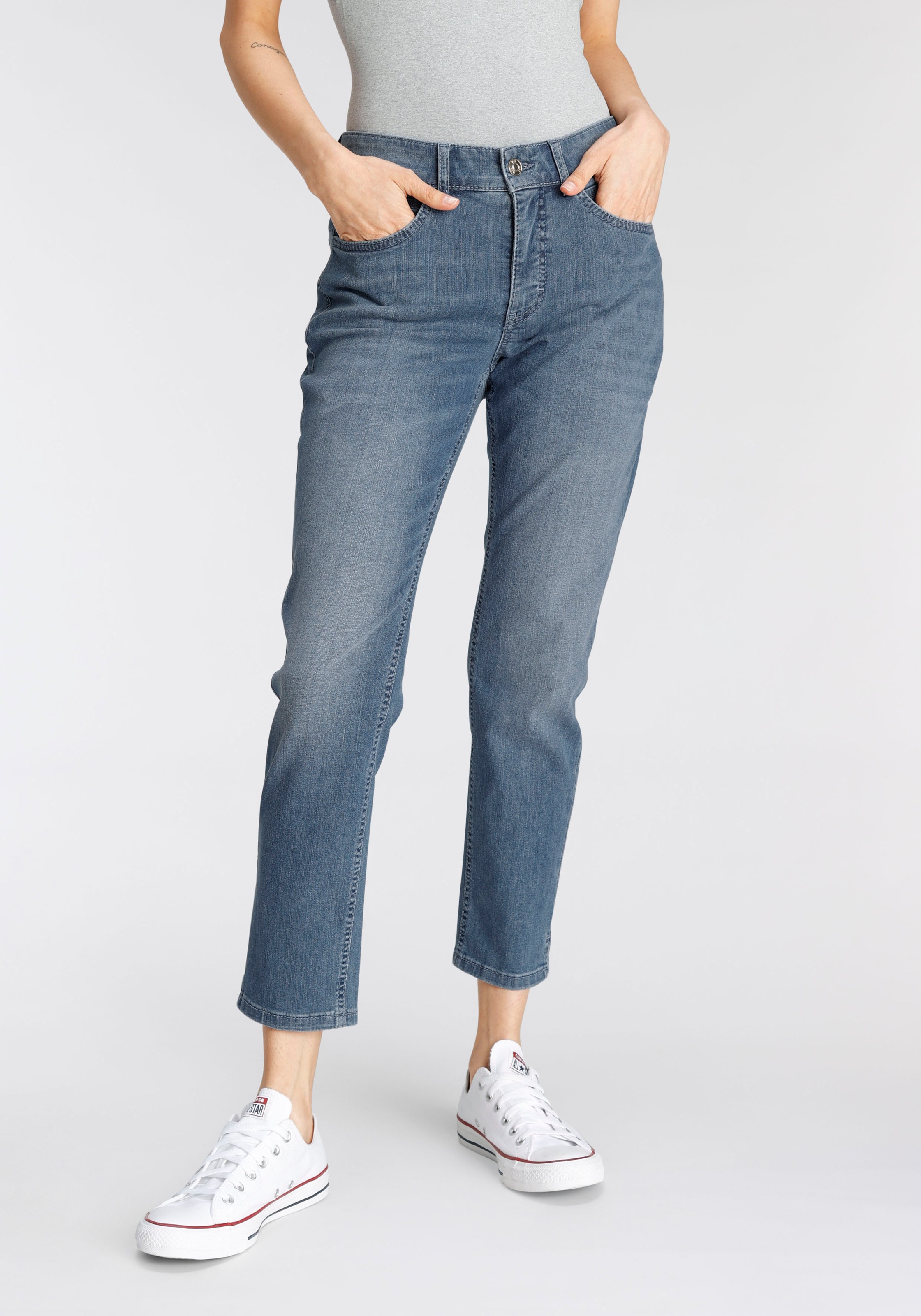 MAC 7/8-Jeans »Angela Summer«, Verkürzt im Schlitz am Saum