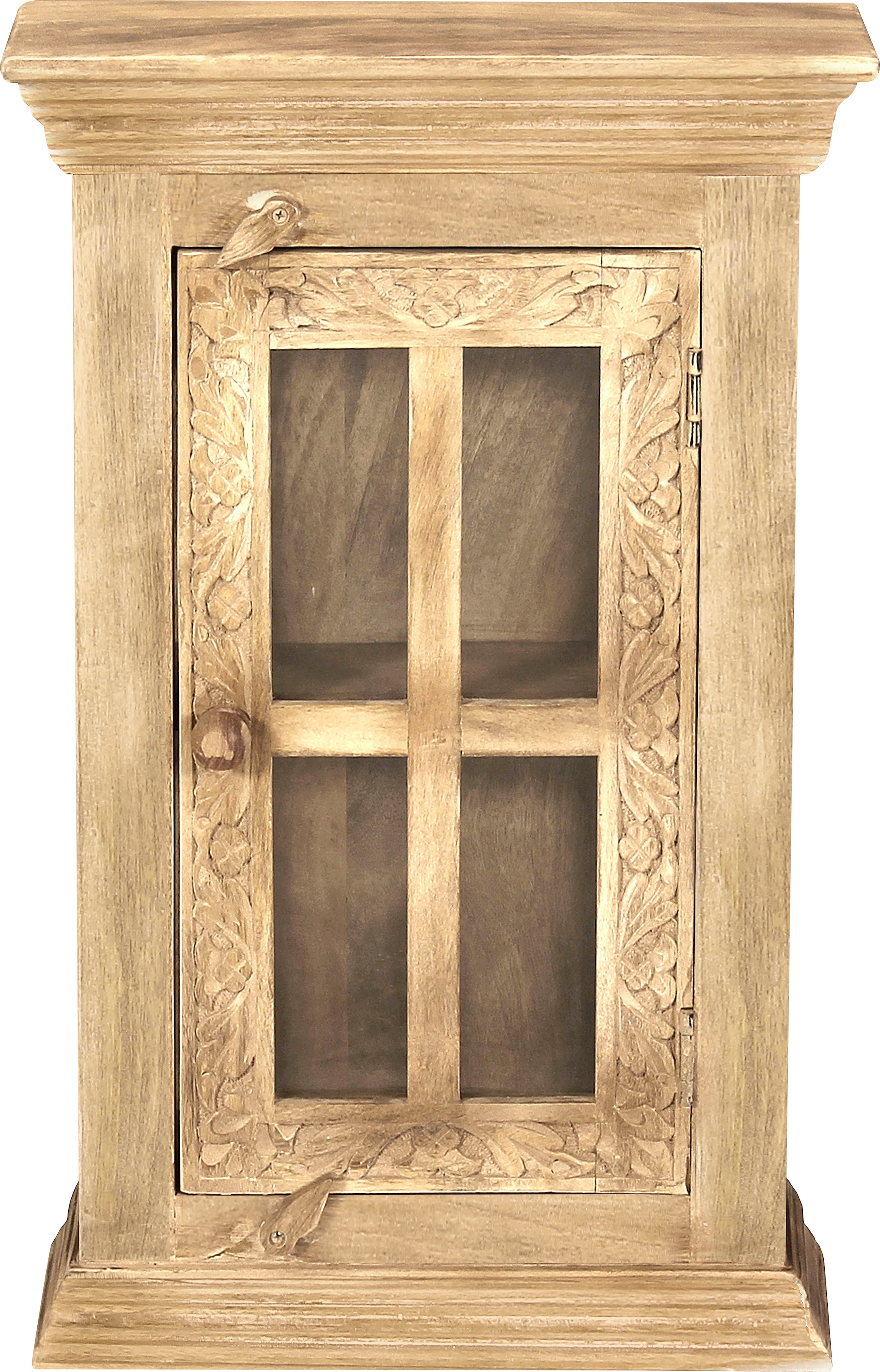 SIT Hängeschrank, Mit Holzschnitzereien