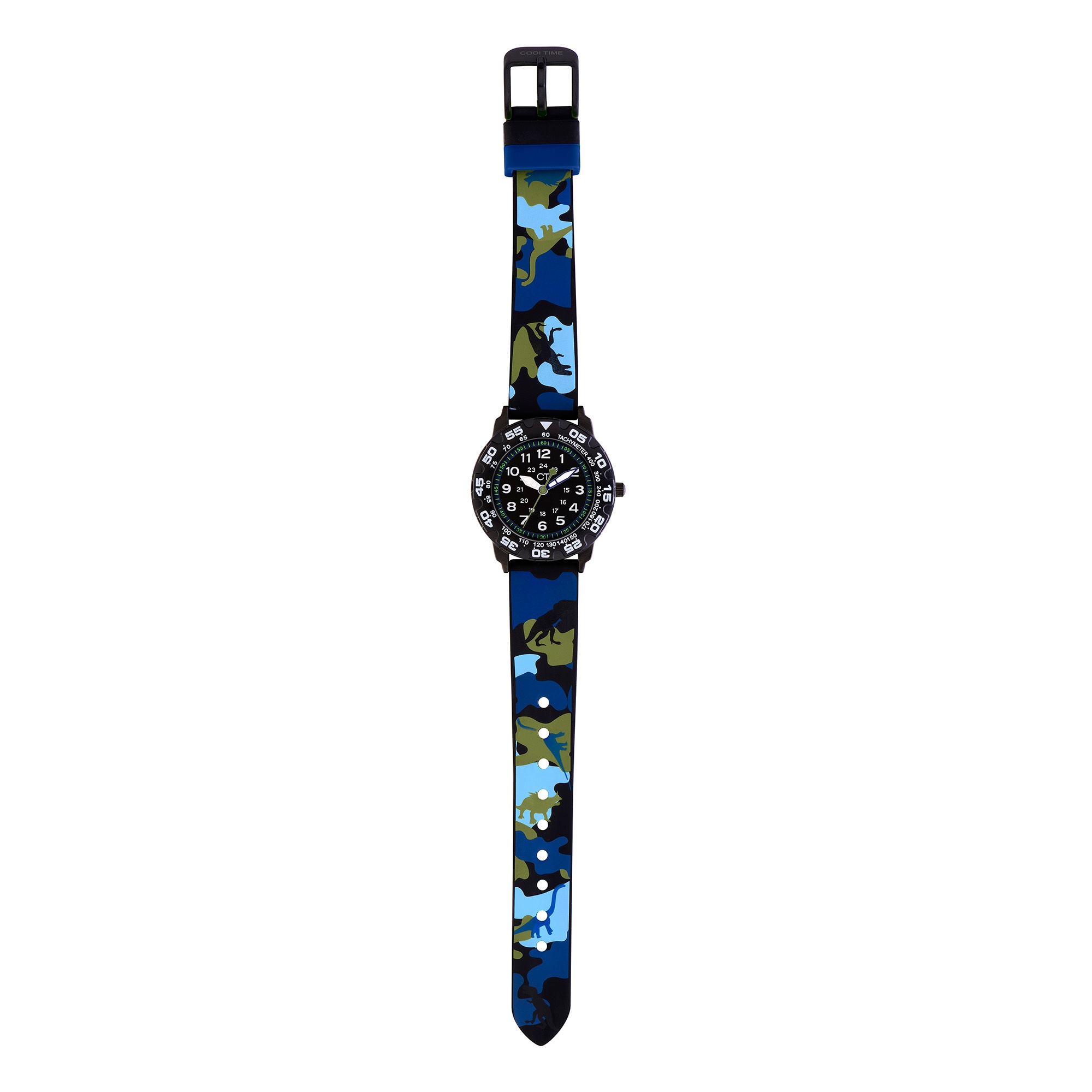 COOL TIME Quarzuhr »The Cool Dino Camouflage«, Armbanduhr, Silikonarmband, Kinderuhr, Junge, analog