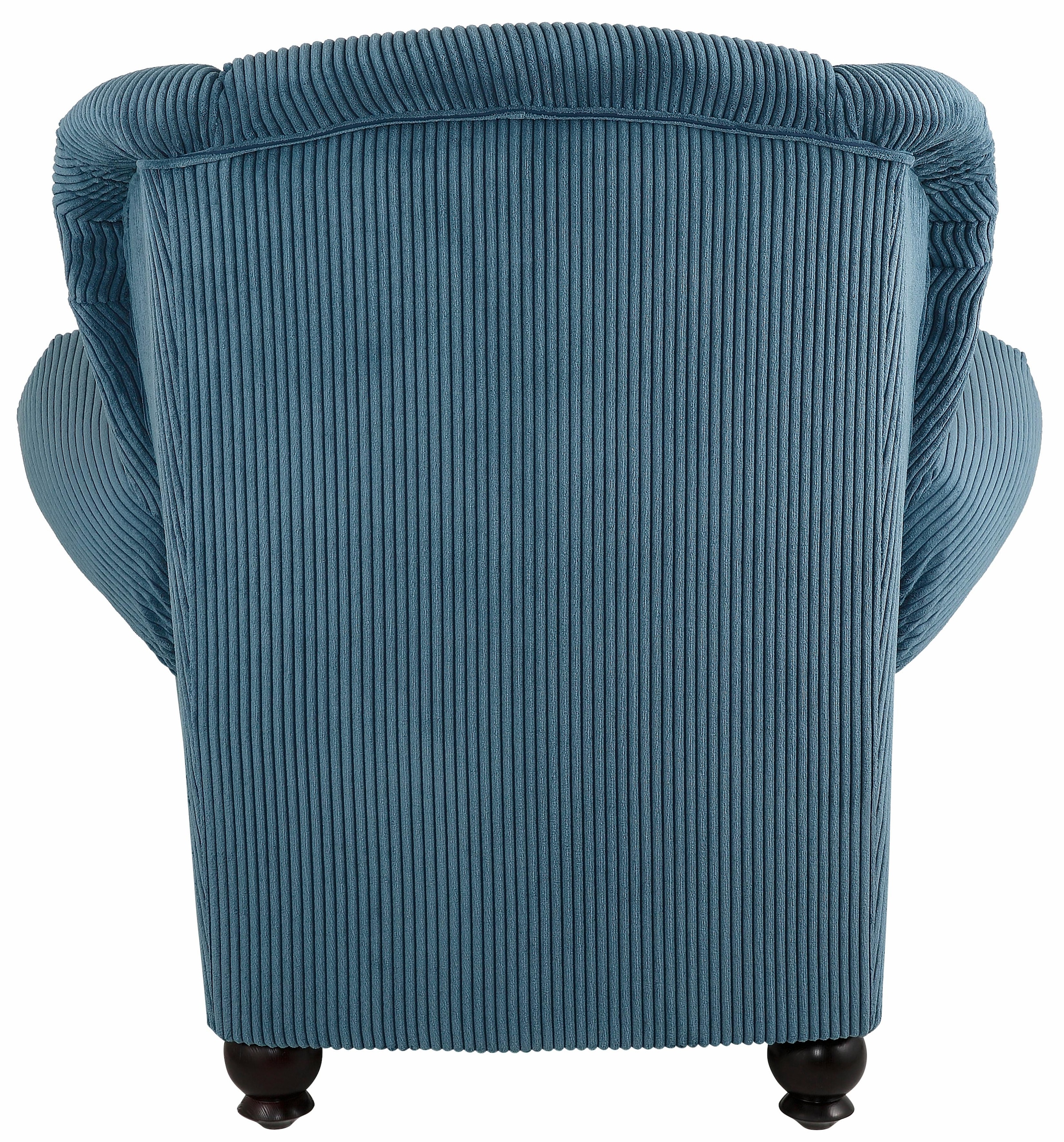 Home affaire Sessel »King Henry, Hochlehnsessel, Ohrensessel« mit legerer Polsterung, Federkern und losen Zierkissen