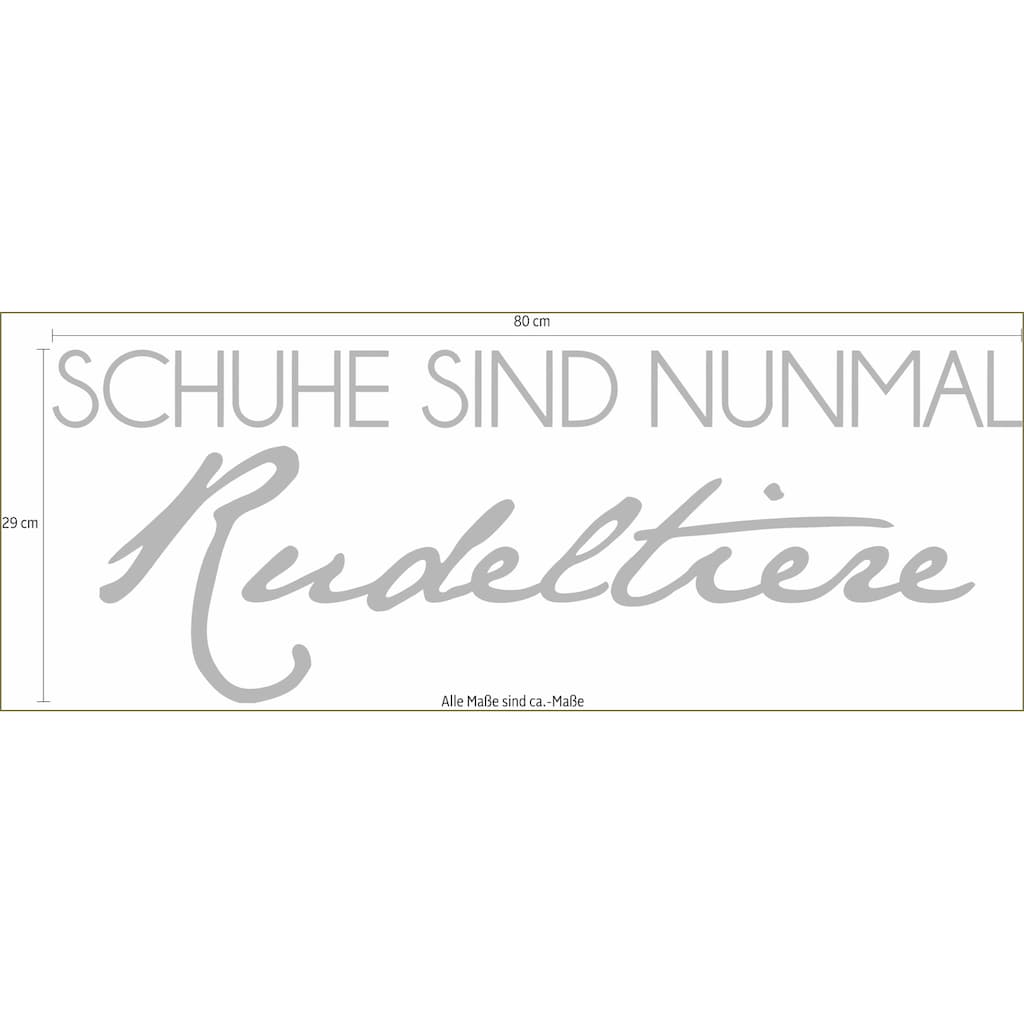 Wall-Art Wandtattoo »lustiger Spruch Schuhe sind Rudeltiere«, selbstklebend, entfernbar