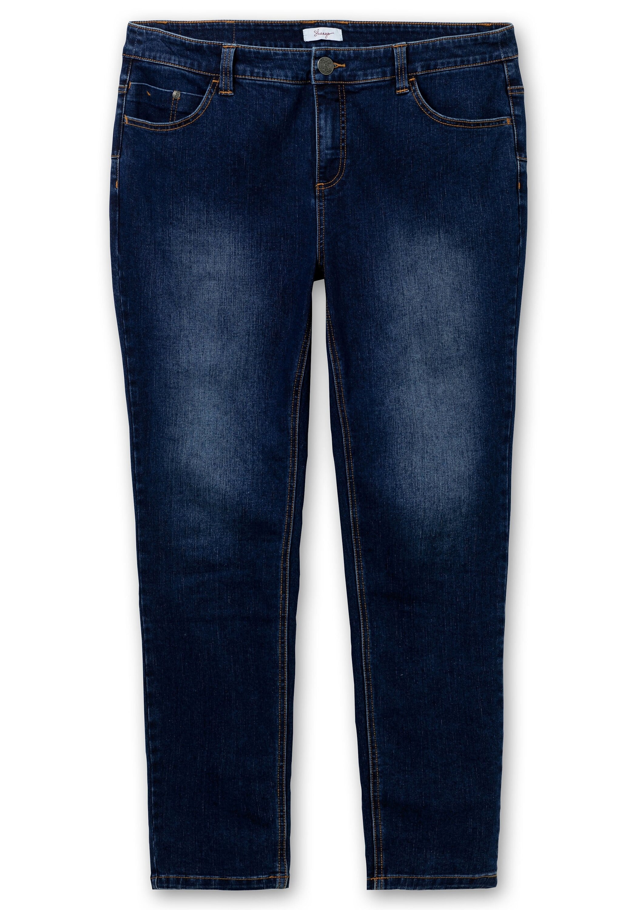 Sheego Stretch-Jeans »Jeans für sehr schmale Beine und mehr Bauch«