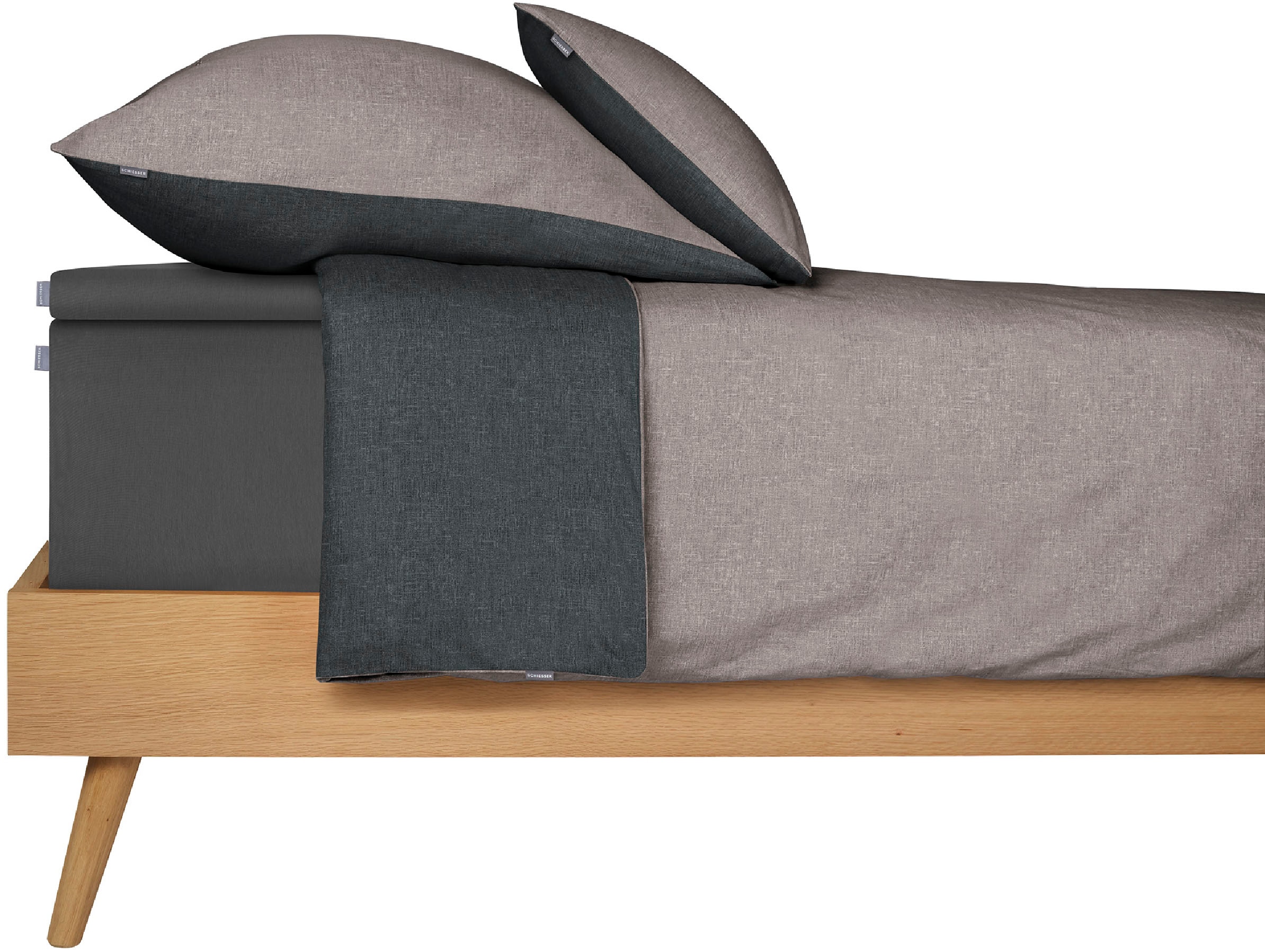 Schiesser Spannbettlaken »Flexi für Topper aus 95% Baumwolle und 5% Elasthan in Premium-Qualität«, für Matratzen bis zu 10 cm Höhe, MADE IN GREEN by OEKO-TEX®