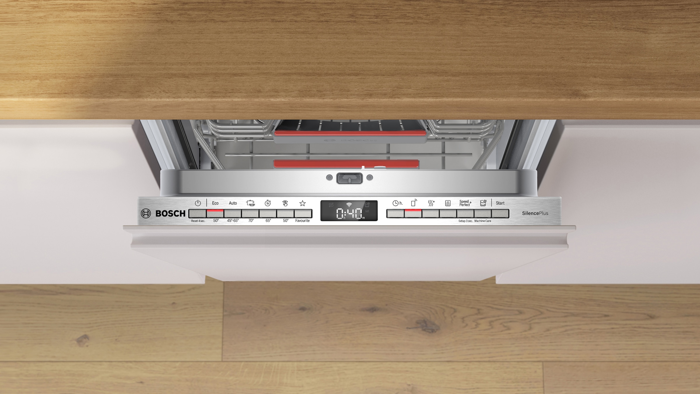 BOSCH vollintegrierbarer Geschirrspüler Serie 4 »SPV4HMX13E« 10 tlg. Maßgedecke Flexibles Beladen und Extra Dry für gründliches Trocknen