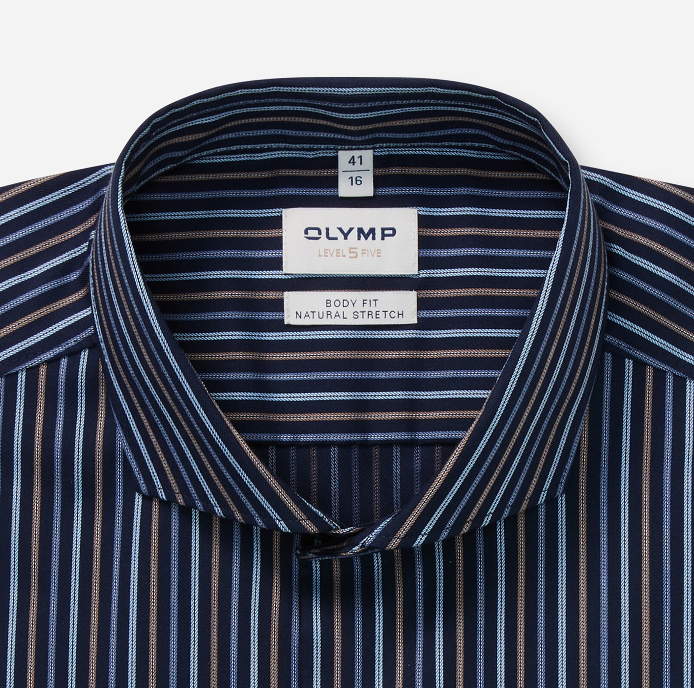 OLYMP Langarmhemd »Level Five« Businesshemd, body fit, Haifischkragen, gestreift